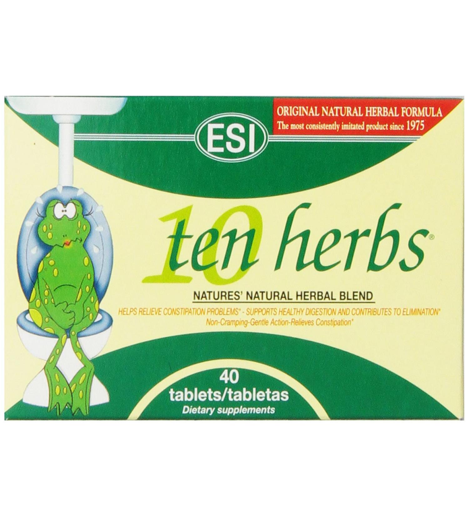 ESI Ten Herbs Original Formula 40 Tablets - Natural Herbal Supplement - Buy Online on GoSupps.com