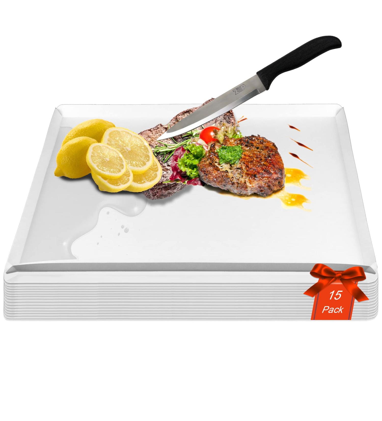 ZVP Disposable Cutting Boards 15 Count - Flexible Plastic Cutting Mat for Kitchen and Commercial Use - 17 x 12 In - Buy Online on GoSupps.com