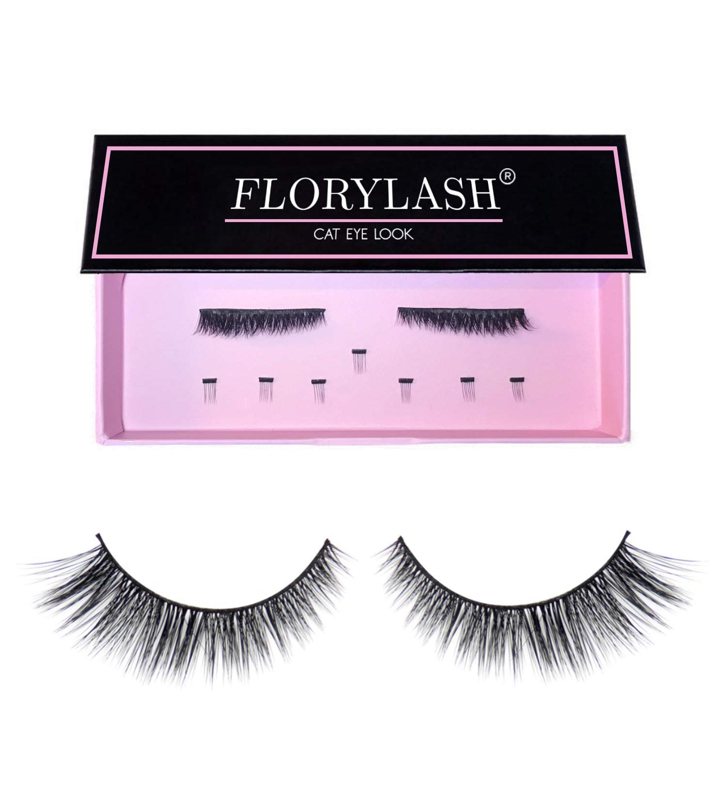 Florylash Cat Eye Magnetic Eyelashes - 3D Volume Reusable No Eyeliner Needed M Size (28mm) - Shop Now! - Buy Online on GoSupps.com