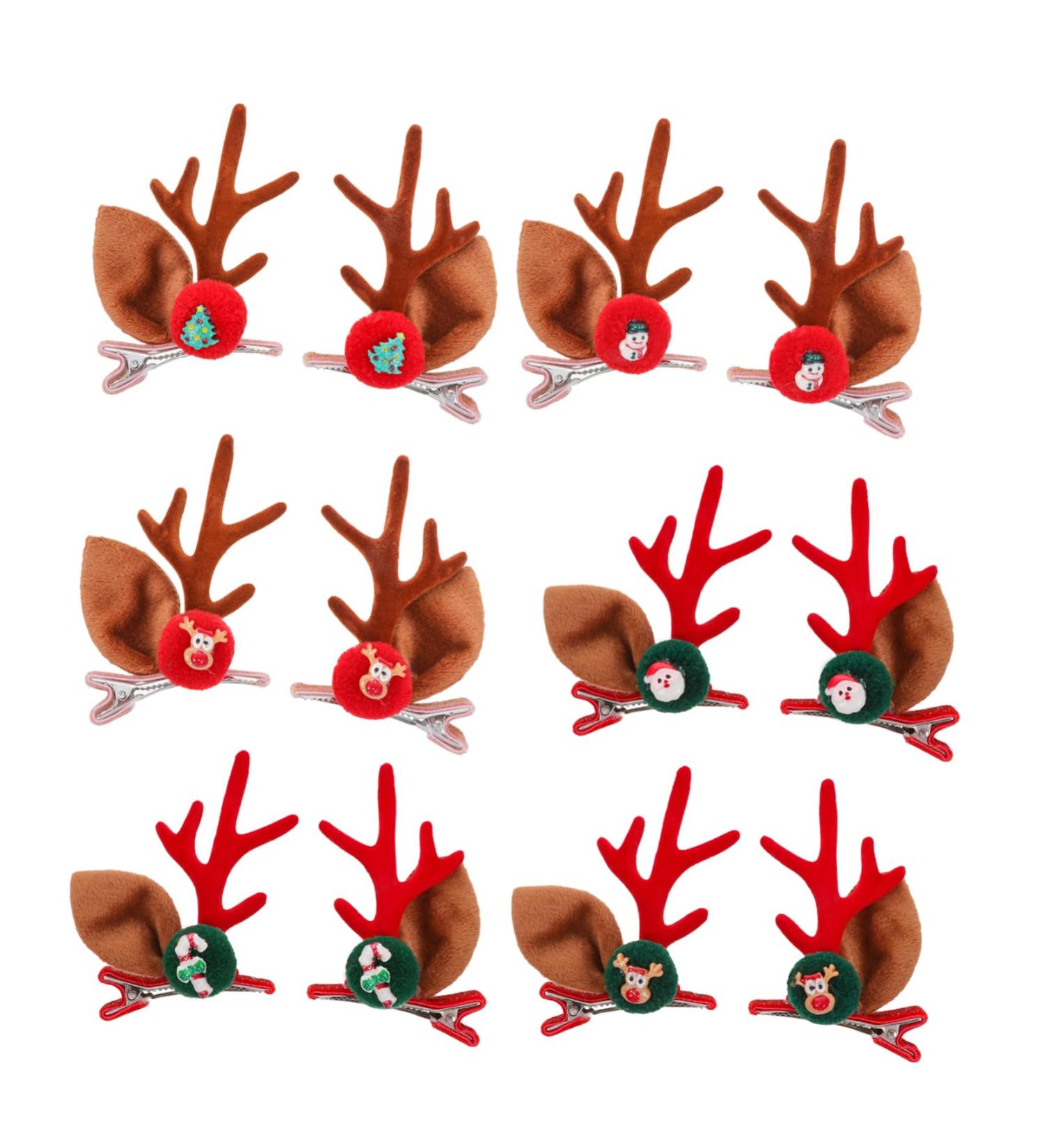 minkissy 6 Pairs Christmas Antler Hair Clip Christmas Hair Clips Antler Hairpins Red Hair Clips Hair Accessory for Girls Christmas Cosplay Accessories Antler Ear Headpiece Kids Hairpin Cute - Buy Online on GoSupps.com