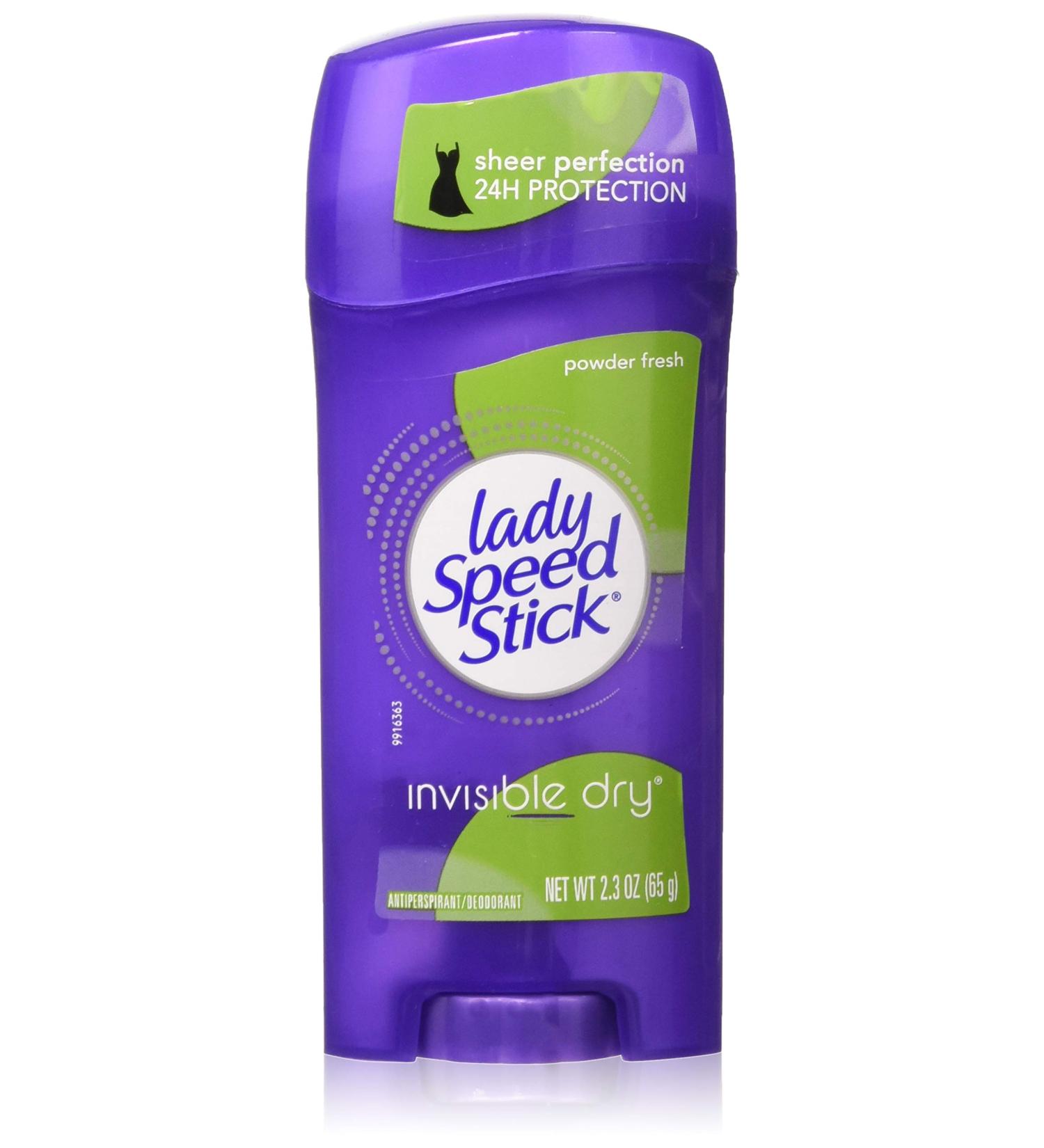 Lady Speed Stick 24 Hour Invisible Dry Deodorant Powder Fresh Scent - 2.3 oz Pack of 4 | International Shipping Available - Buy Online on GoSupps.com