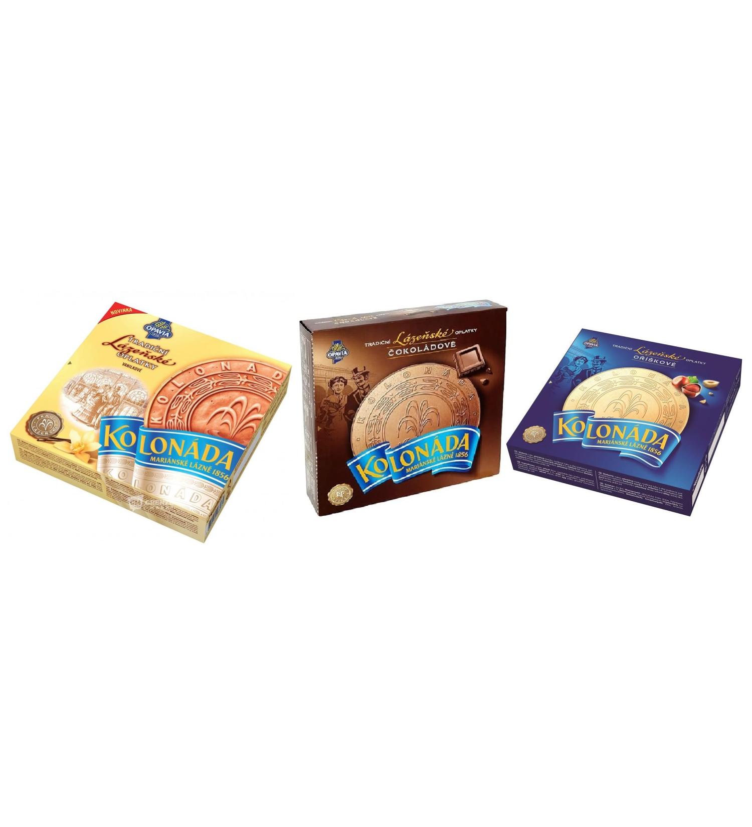 LaProve Set of 3 Hazelnut Spa Colonnades - Chocolate - Vanilla Wafers 175g