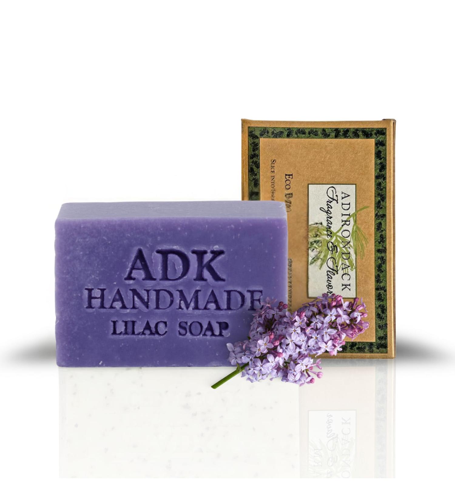 Adirondack Natural Lilac Soap Bar - 16 oz Handmade Organic Vegan Moisturizer for Dry Sensitive Skin - Perfect for Men Women & Babies - Buy Online on GoSupps.com