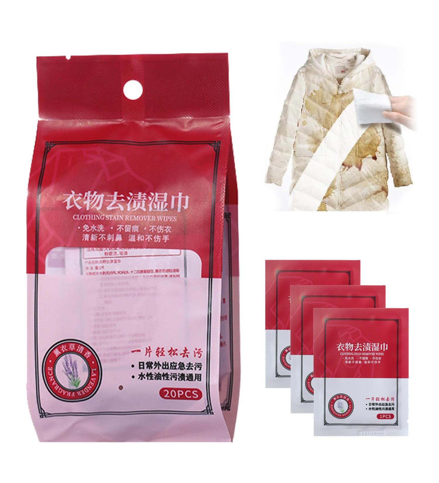 2024 New Clothing Stain Removal Wet Wipes Clothes Stain Removal Wipes for Clothes Fabric Carpet Emergency Stain Rescue Stain Remover (1pcs) - Buy Online on GoSupps.com