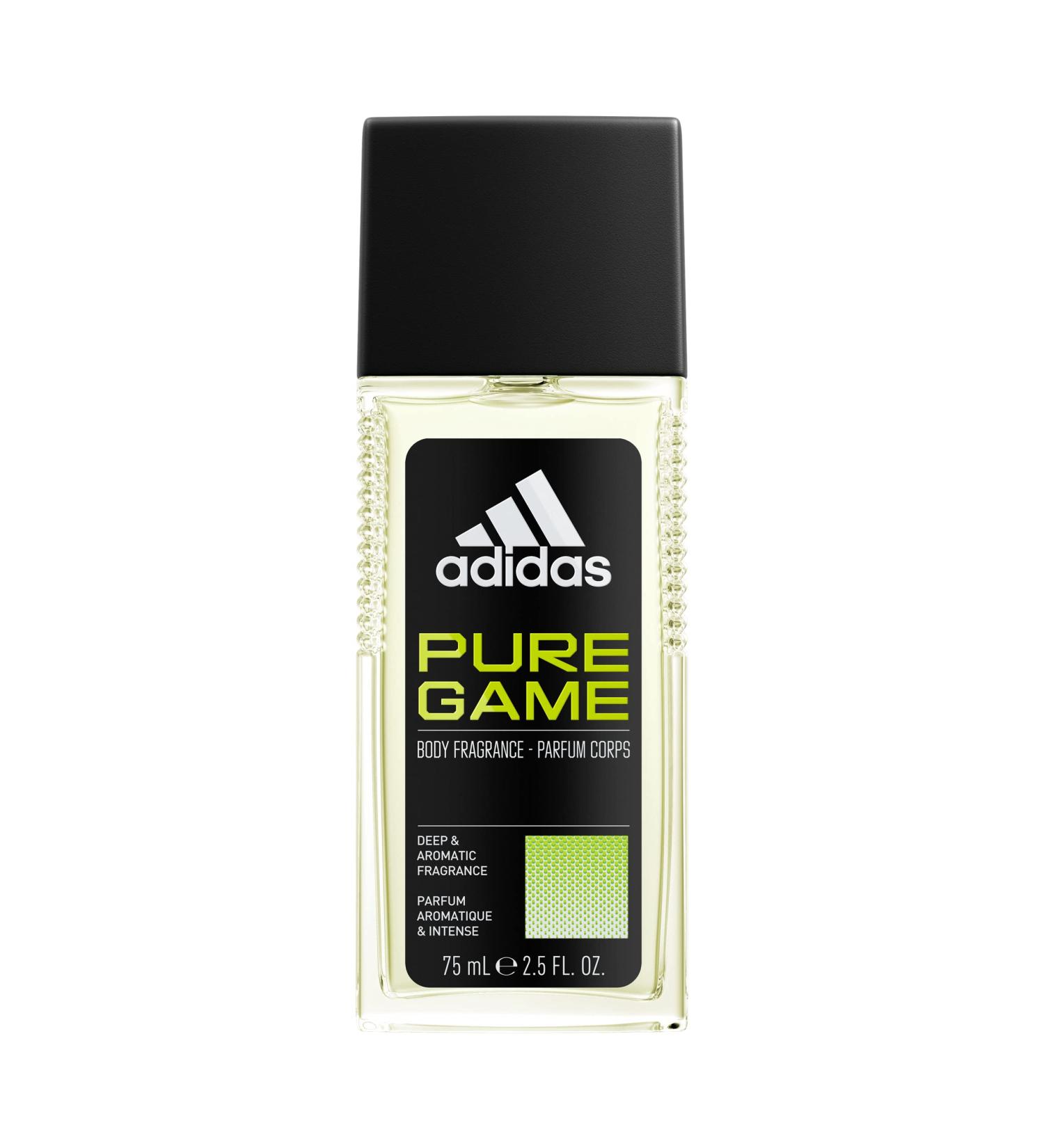 adidas Pure Game Body Fragrance for Men, 2.5 fl oz