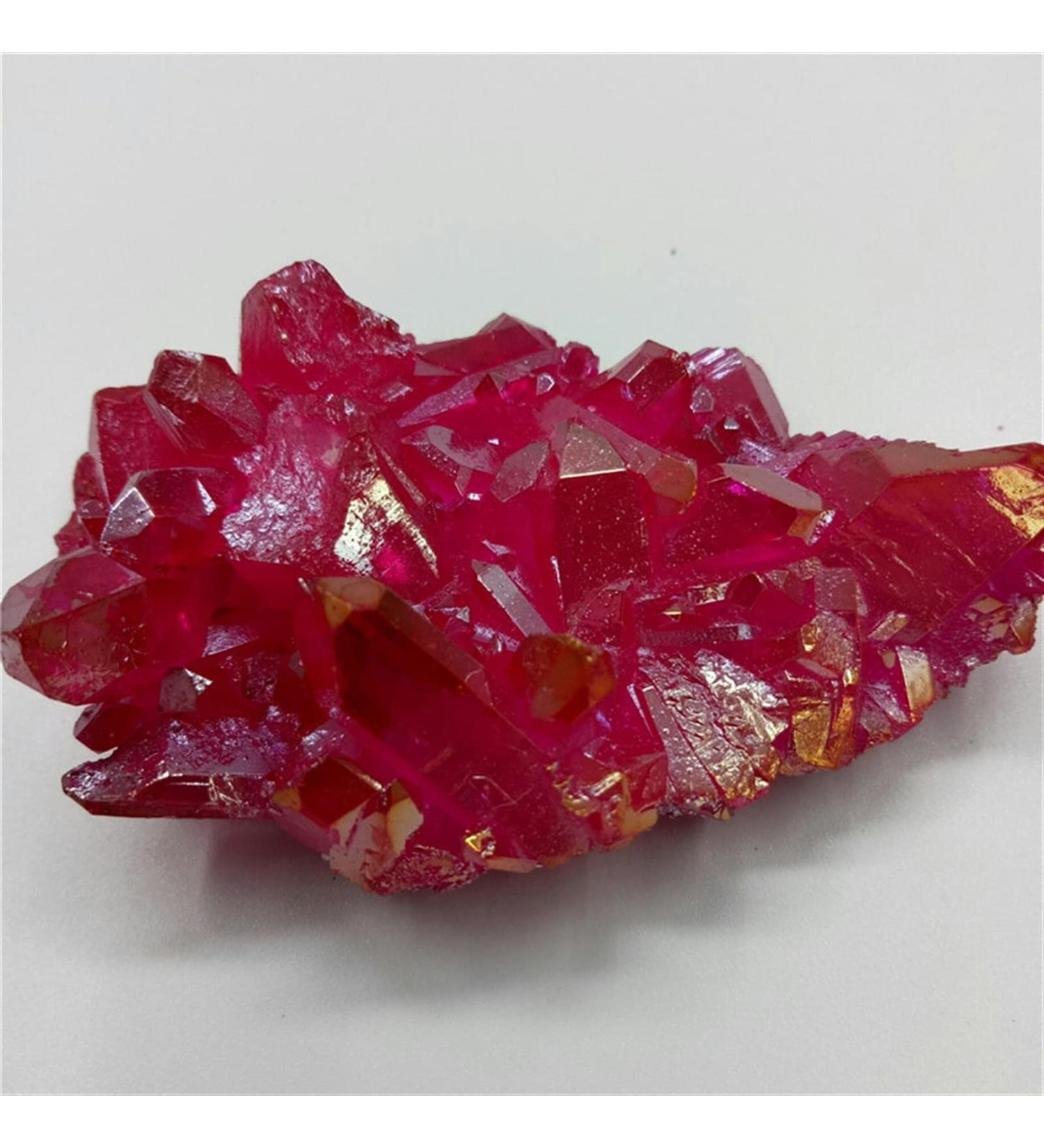 68 Grams of Natural Quartz Crystal Cluster Rose red Angel Aura Cluster Specimen yuebang Reiki Crystal Stone - Buy Online on GoSupps.com