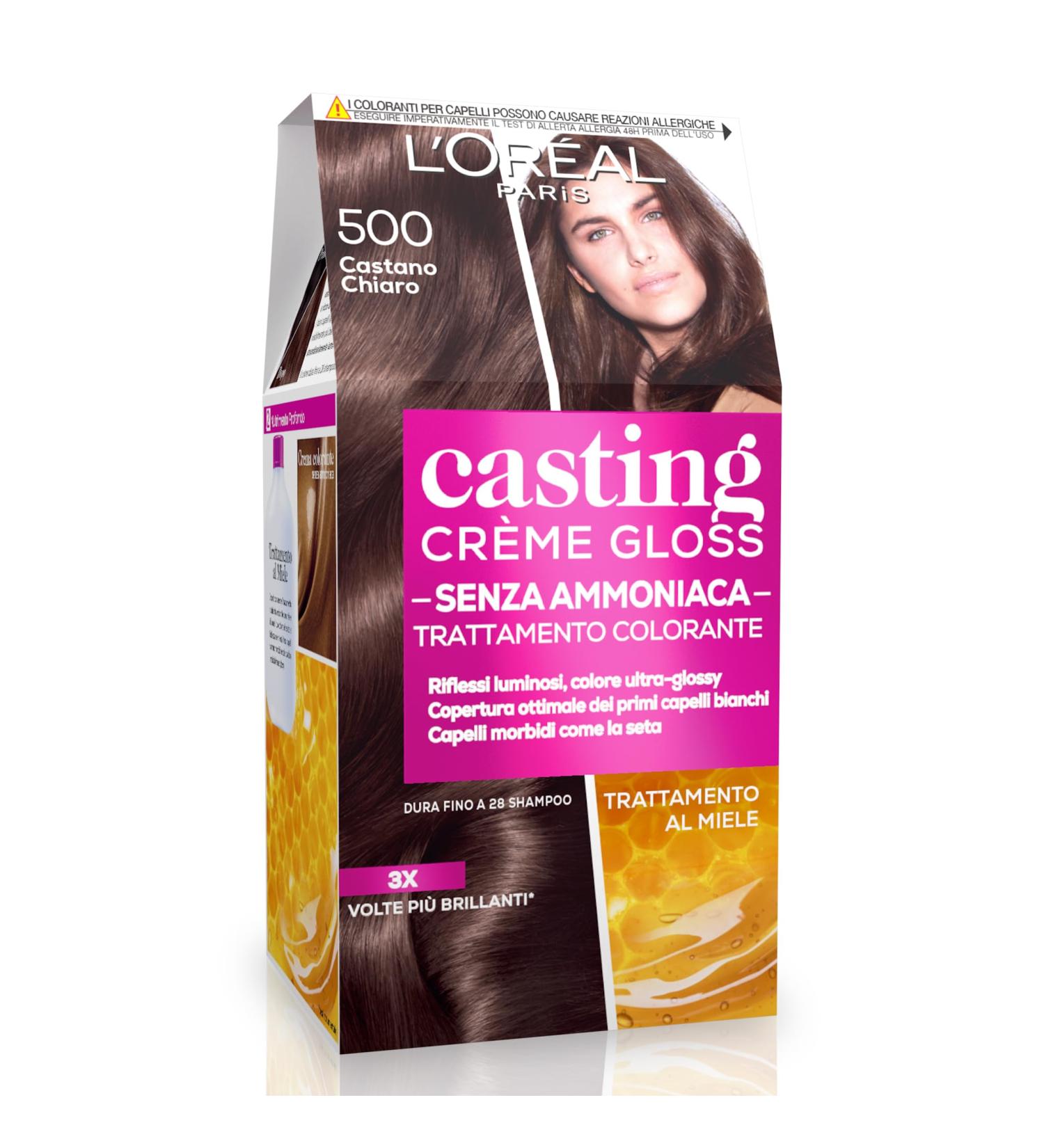L'OREAL Casting 500 Light Brown Cream No Ammonia - Estrosa Hair Dye - Buy Online on GoSupps.com