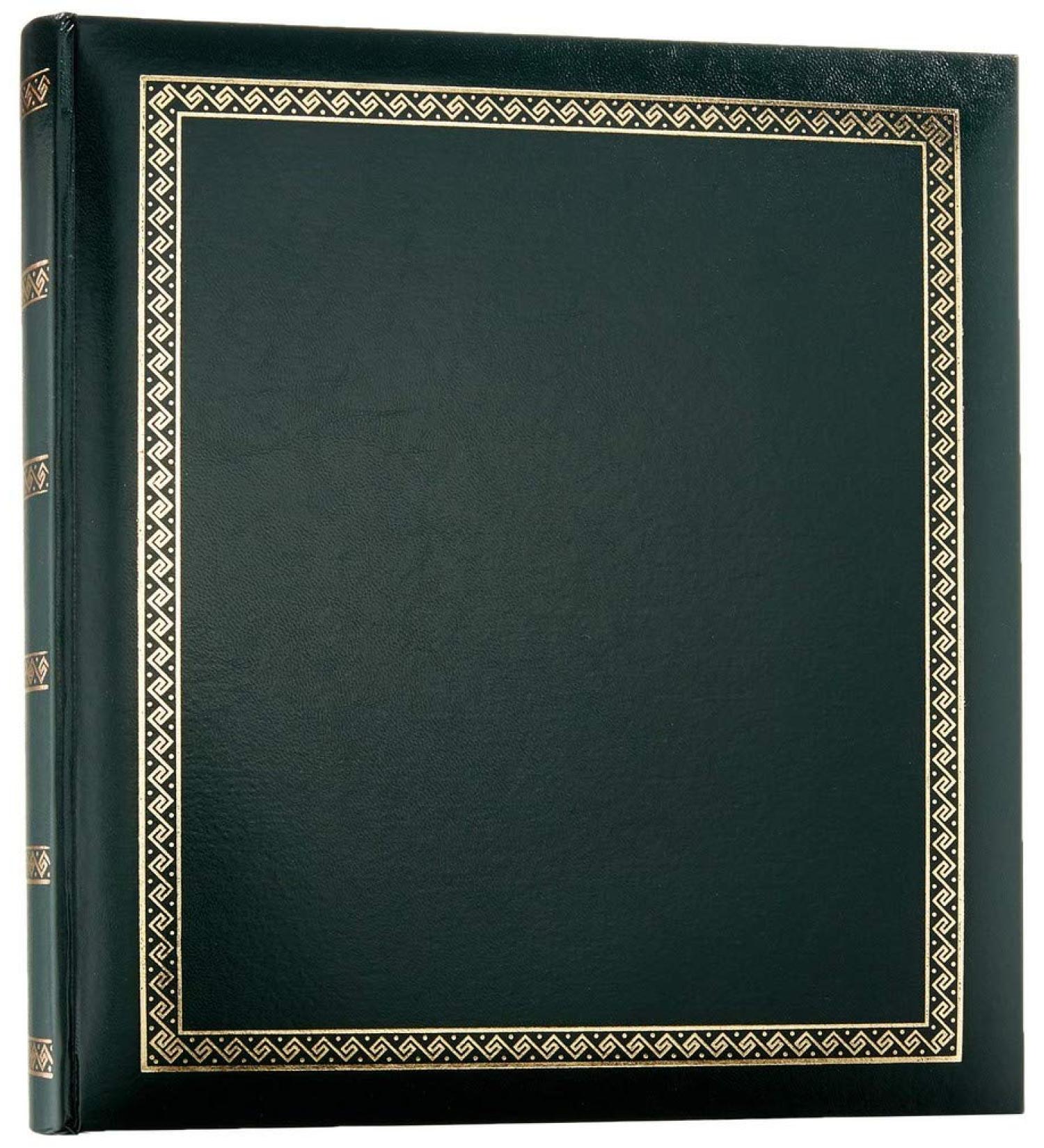 Walther Design MX-101-A Green Artificial Leather Album with Gold Embossing | 11.4 x 12.5 inch | 100 White Pages | Stylish Durable Photo Book - Buy Online on GoSupps.com