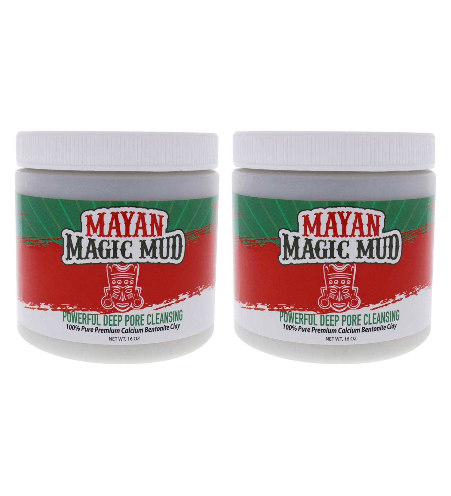Mayan Magic Mud | Deep Pore Cleansing Calcium Bentonite Clay Face Mask - USA Made Men's & Women's Skin Care - Spa Quality Beauty Products - 2 Pc - Buy Online on GoSupps.com
