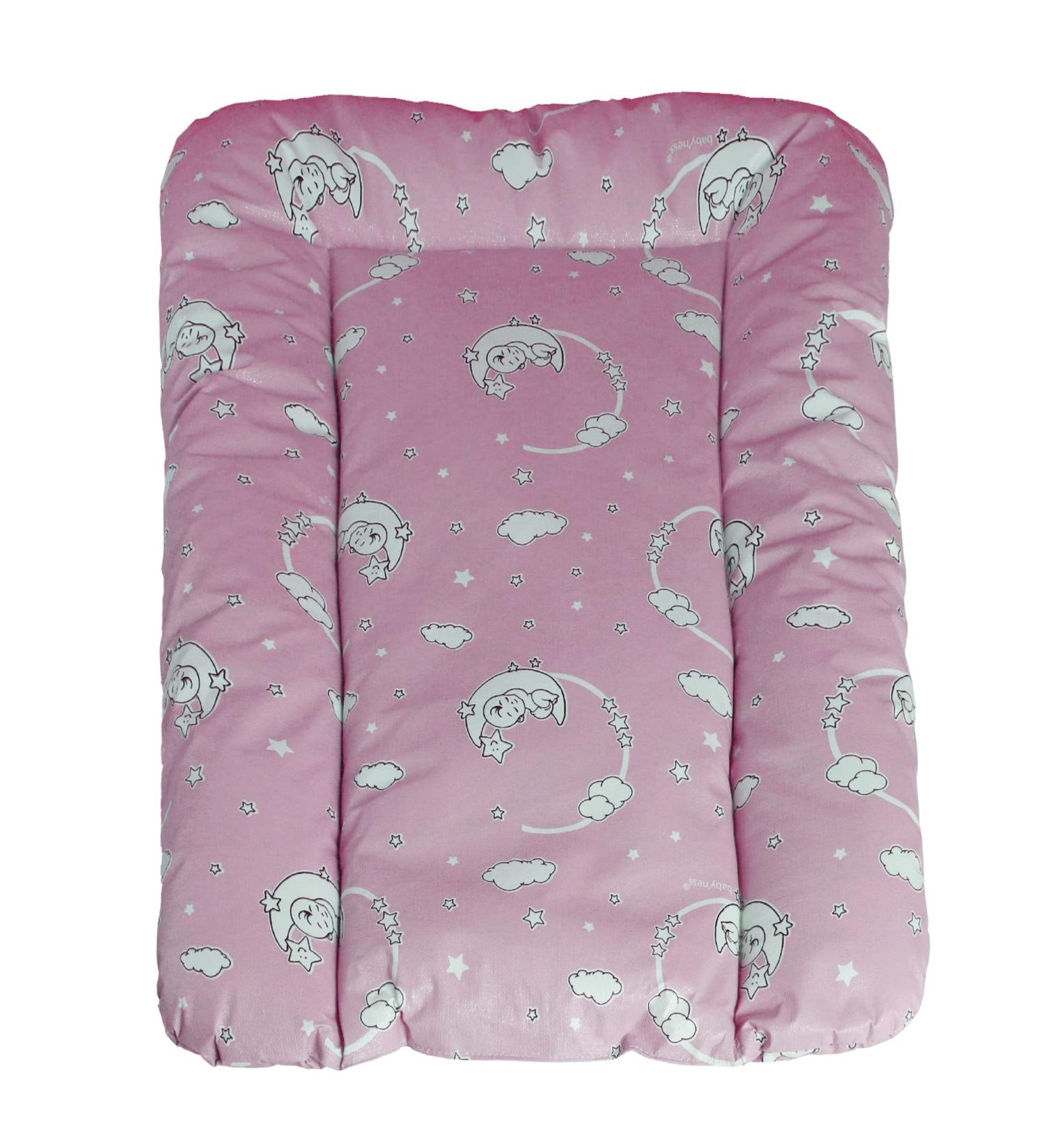 Babynness Waterproof Wrapping - High Quality Wipeable & Easy to Clean Diaper Changing Area - Moon Star Pink 50x70 cm - Expand Your Baby's Comfort - Buy Online on GoSupps.com