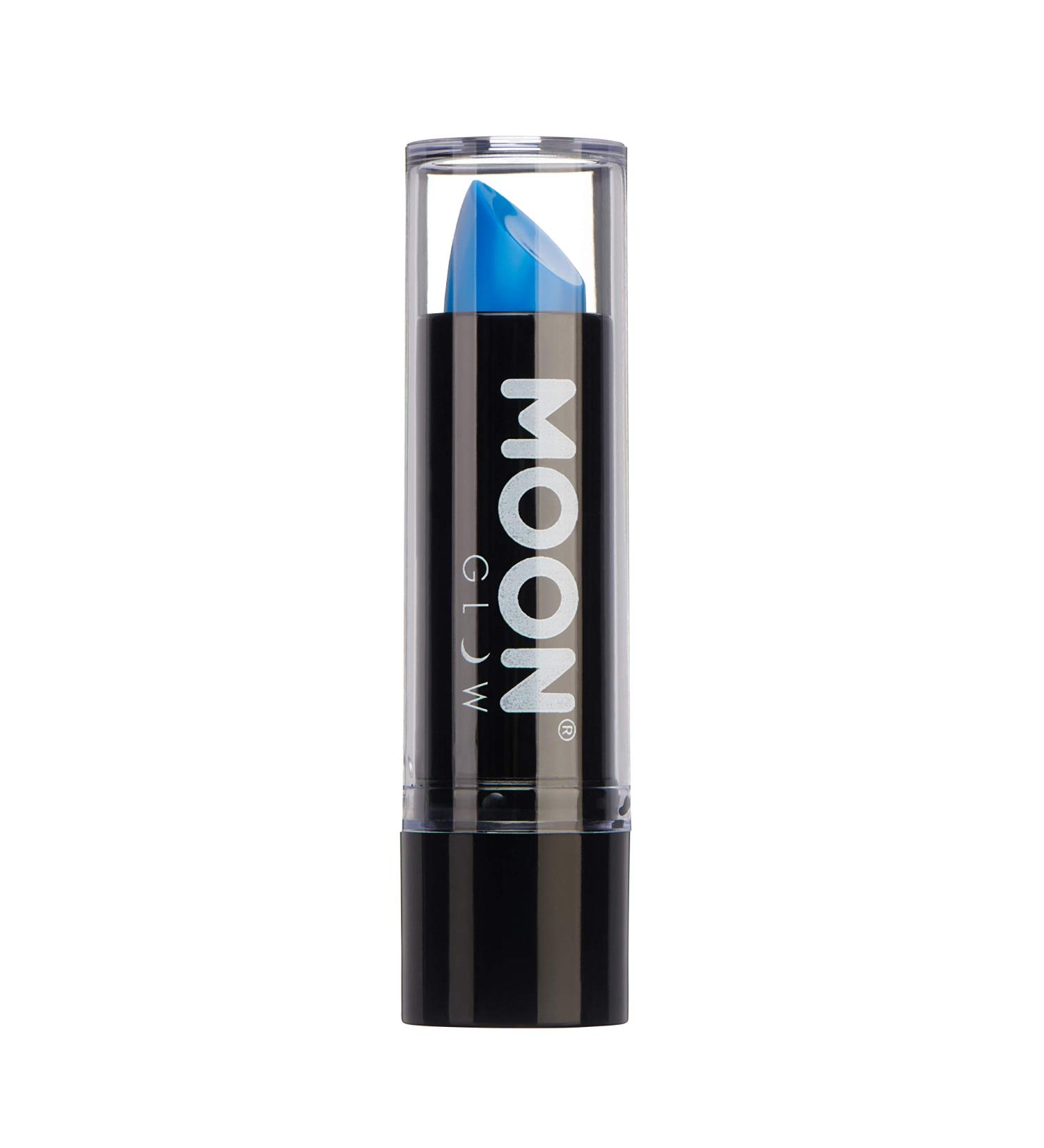 Intense Blue UV Lipstick - Moon Glow 0.16oz - Glows Brightly Under Blacklights - Buy Online on GoSupps.com