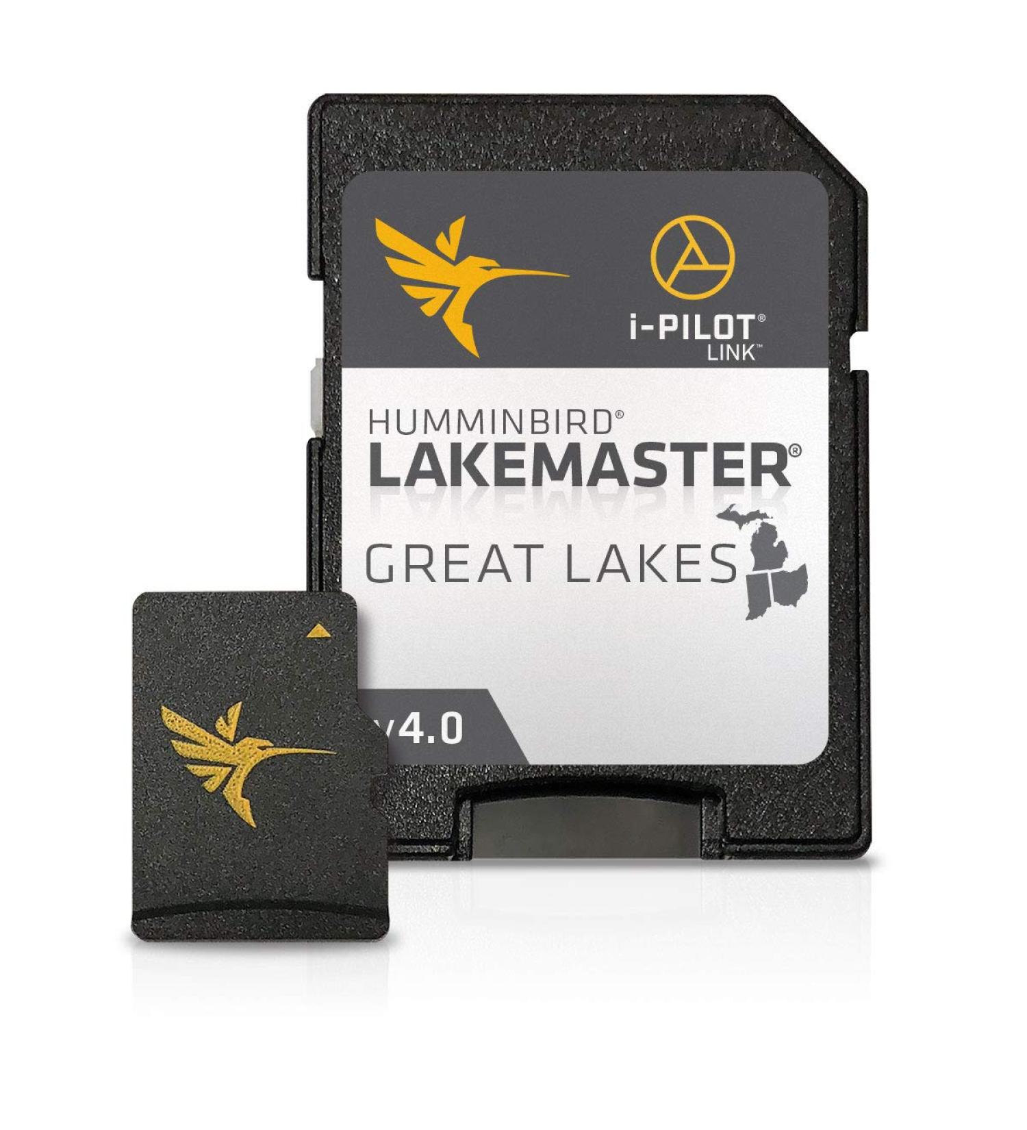 Humminbird LakeMaster Great Lakes Edition Digital GPS Lake Maps, Micro SD Card, Version 4