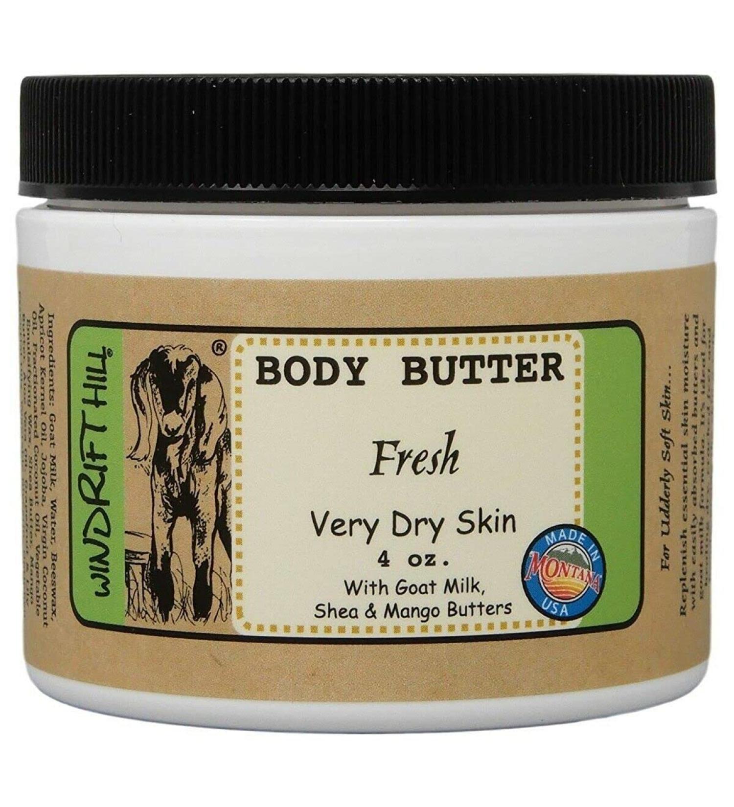 Windrift Hill 4oz Body Butter Moisturizing Lotion For Very Dry Skin (Fresh)