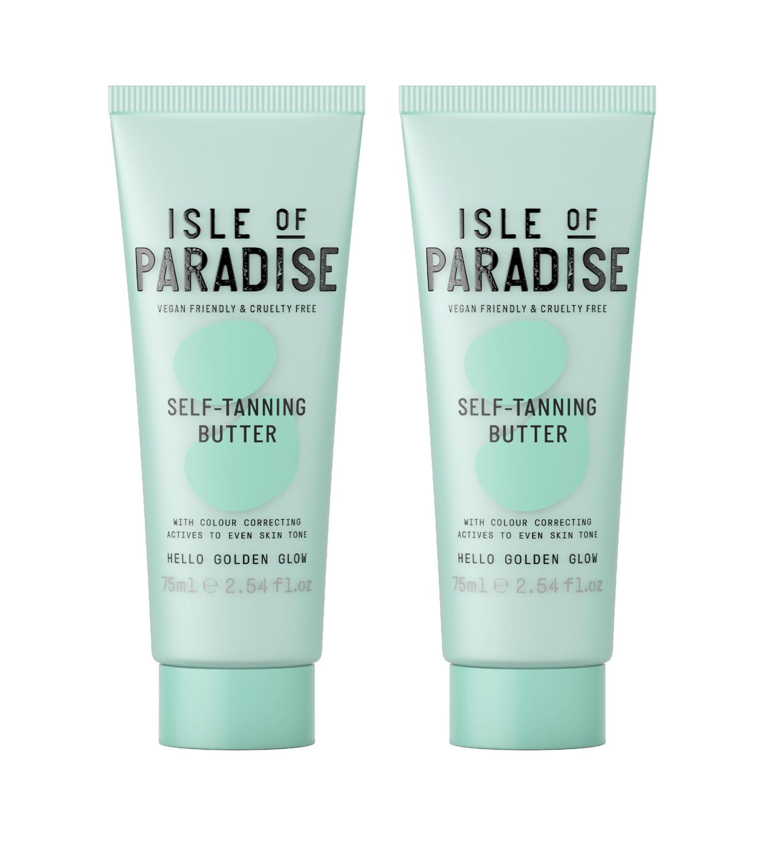 Isle of Paradise Self-Tanning Body Butter 2 Pack | Vegan Cruelty-Free & Moisturizing Self-Tan Butter - 75ml - Buy Online on GoSupps.com