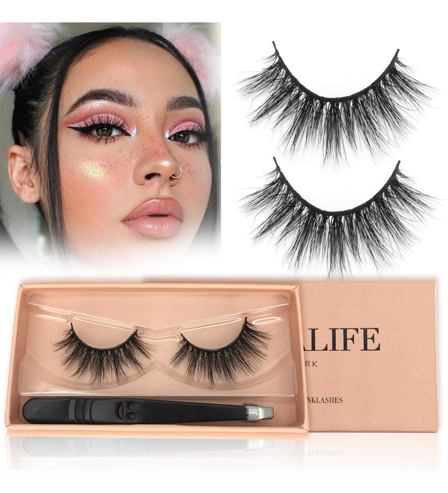 Florist 15mm 3D Mink Eyelashes - Handmade Natural Look False Lashes | Medium Volume Wispy Lashes - 1 Pair - Buy Online on GoSupps.com