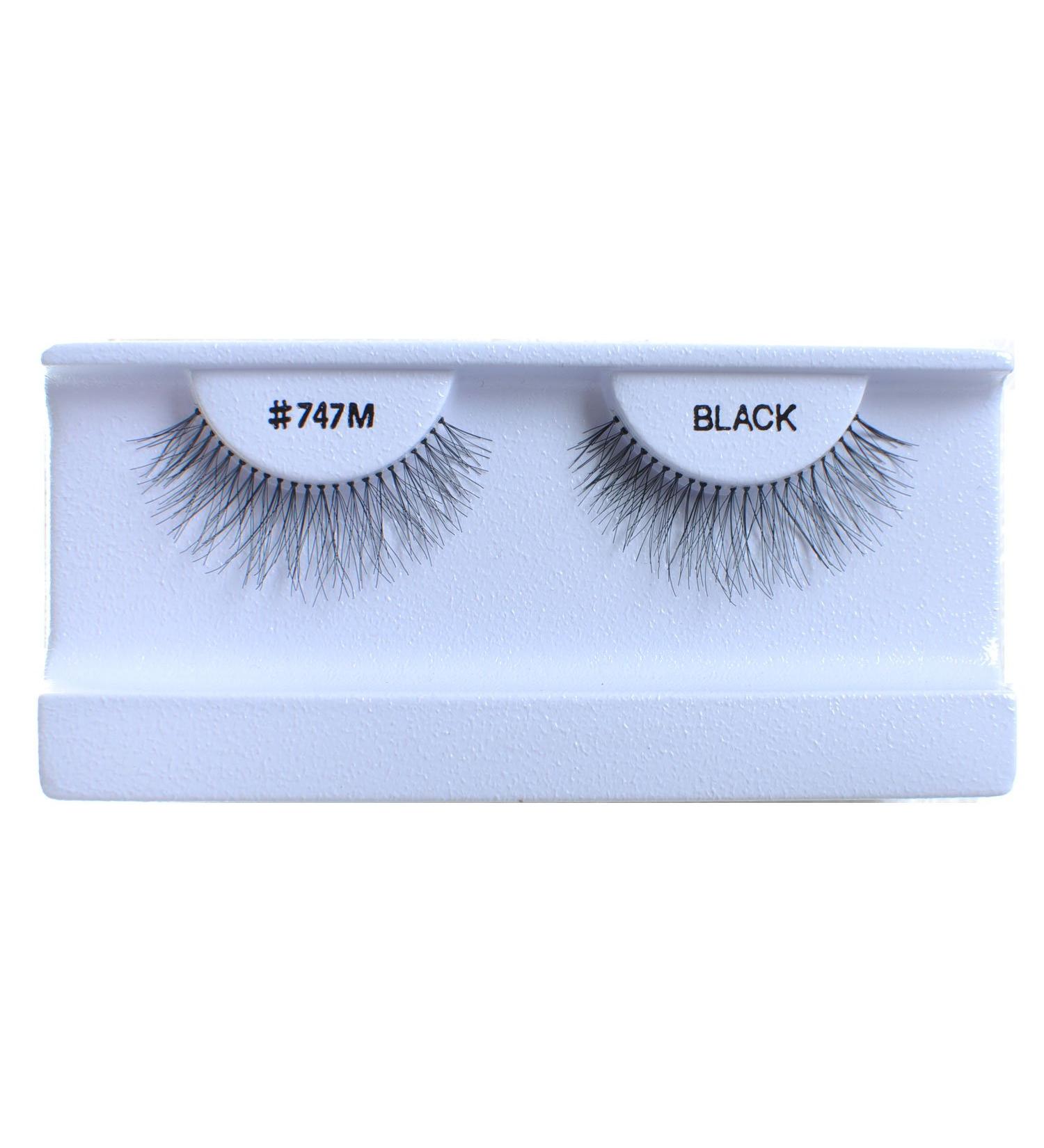 30 Pairs False Eyelashes Fake Eyelashes 100% Human Hair Black #747M