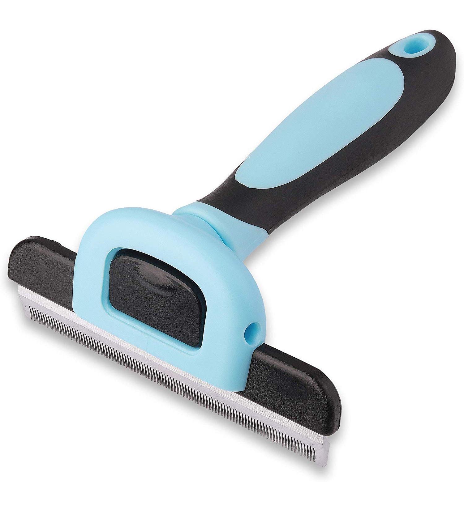 Professional Pet Brush for Cats & Dogs | Reduces Shedding & Tangles | Detachable Stainless Steel Comb | Soft Anti-Slip Handle - Buy Online on GoSupps.com
