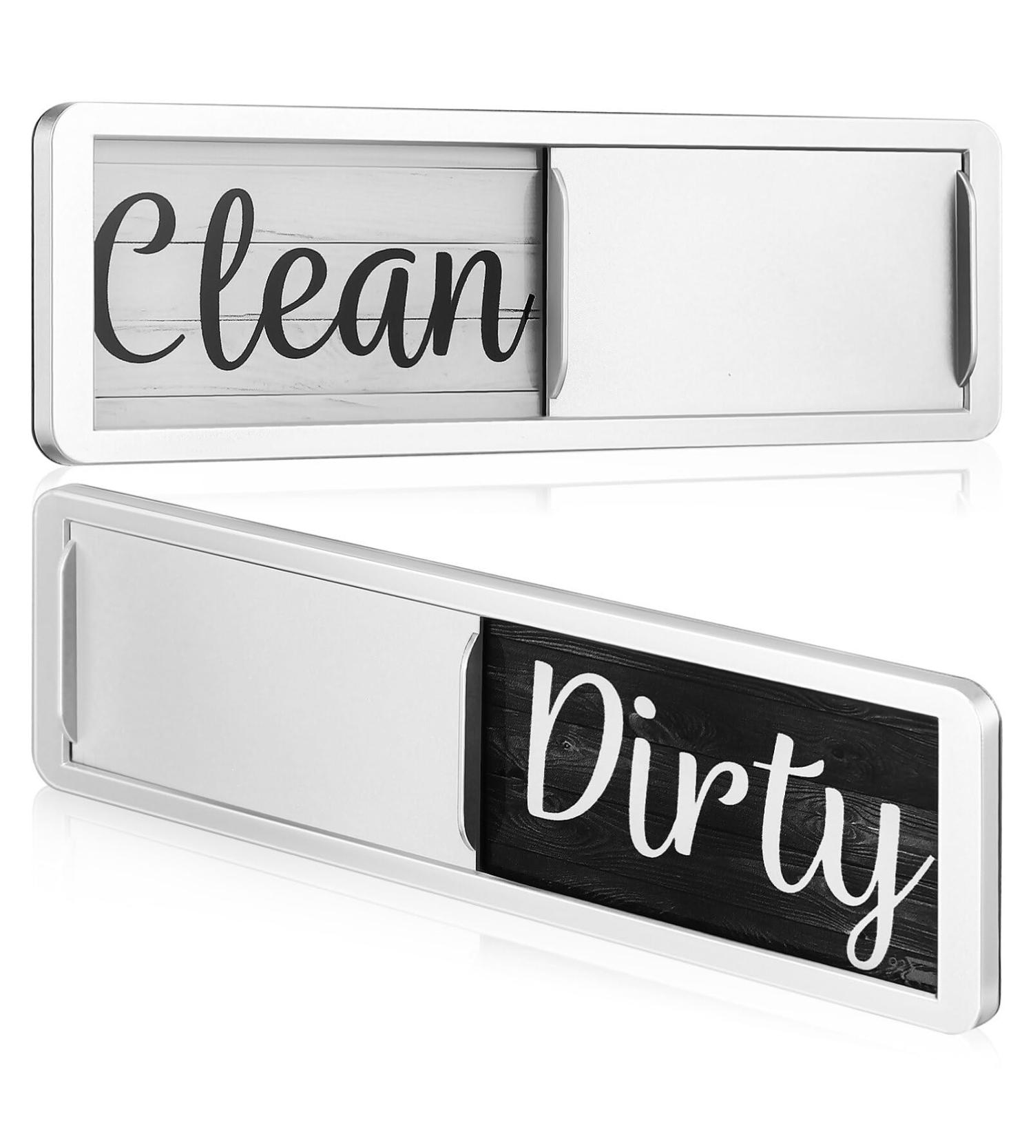 HOLIDYOYO Dishwasher Magnet Clean Dirty Sign Non-scratching Sticky Tab Clean Dirty Running Empty Magnet Lissabergs Slide Indicator for Better Kitchen Home - Buy Online on GoSupps.com