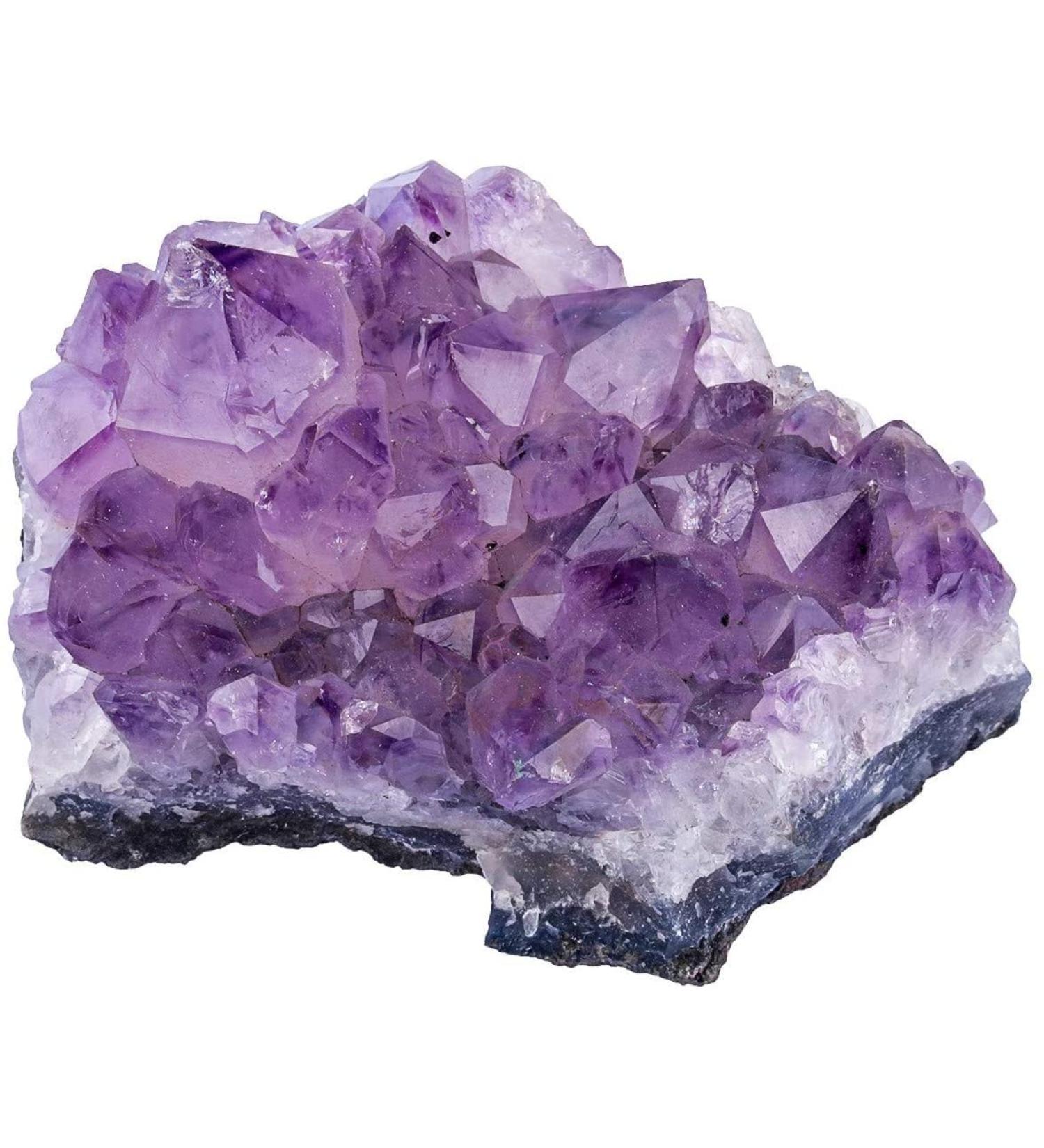Nupuyai Natural Amethyst Druse Rough Stone | X-Small Crystal Cluster for Reiki Healing & Home Decoration - Buy Online on GoSupps.com