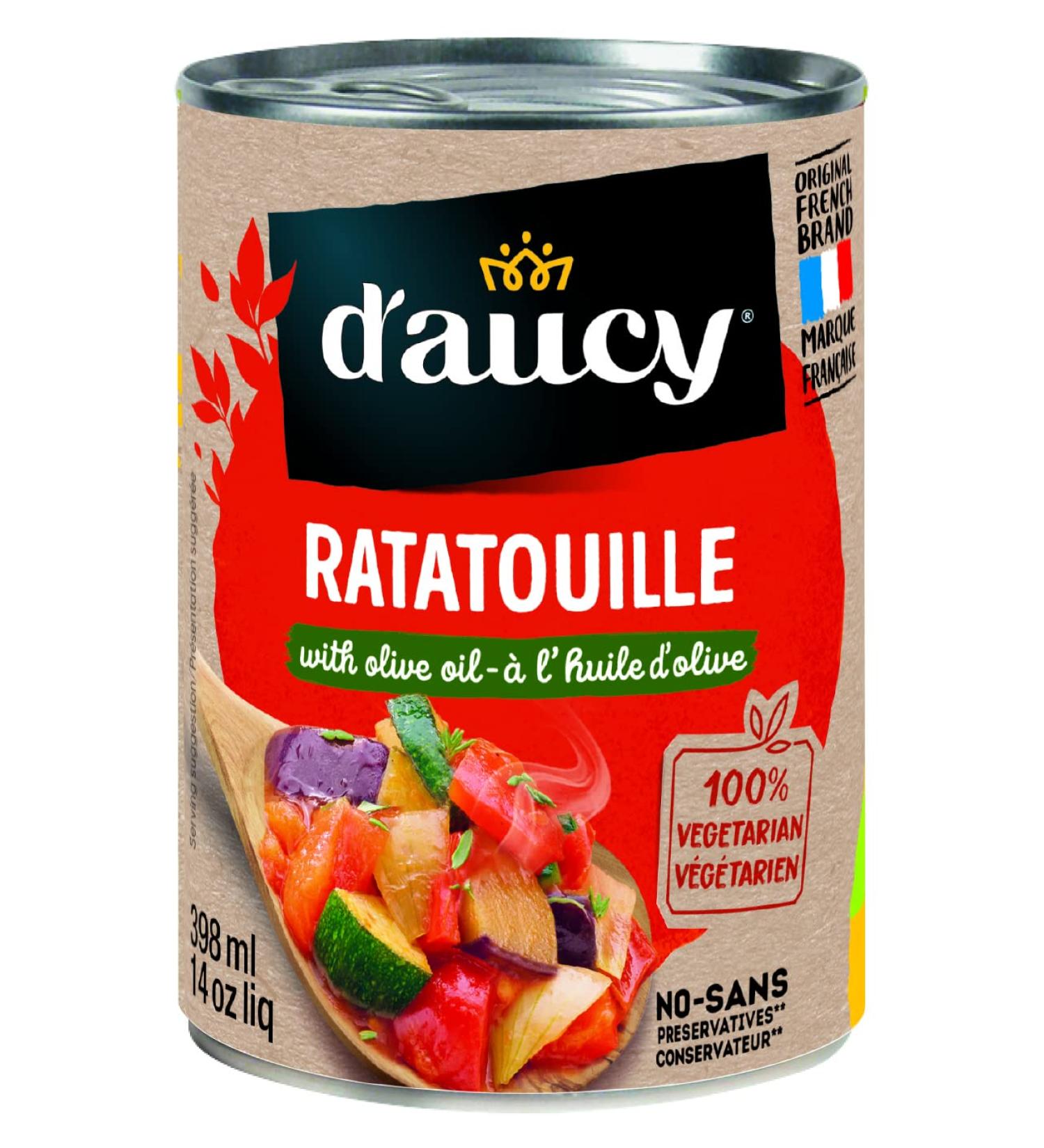 D' Aucy Ratatouille with Olive Oil Delicious Vegetables Vegetarian No Preservatives 398ml