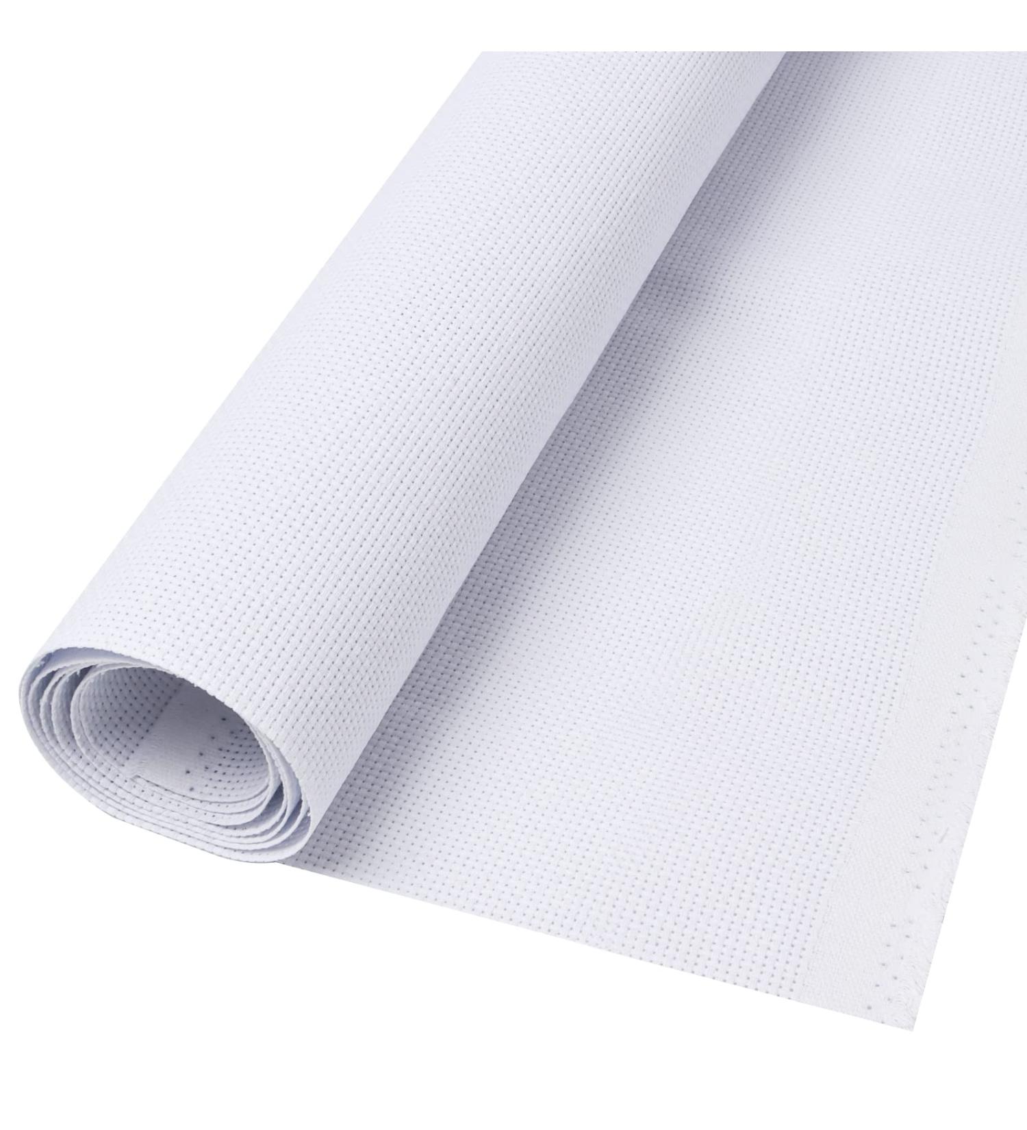 Anjmd 59x39 Inch 11 Count Aida Cloth White, DIY Cross Stitch Fabric for Home Embroidery - Buy Online on GoSupps.com