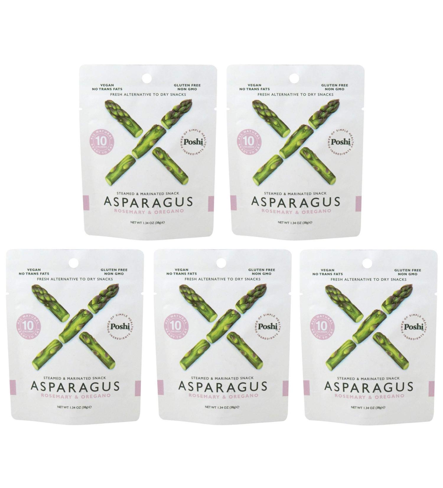 Poshi Marinated Snack Gluten Free Non-GMO 1.34 oz Each Asparagus (5-Pack)
