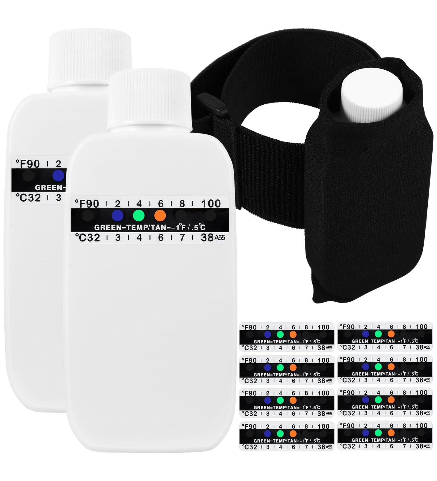 14Pcs Urine Test Complete Kit Travel Urine Test Kit with 2 Empty Bottles 10 Temperature Test Strips Leg Straps Oxford Pouch Portable Urine Testing Set for Hospital Laboratory(14 piece set) - Buy Online on GoSupps.com