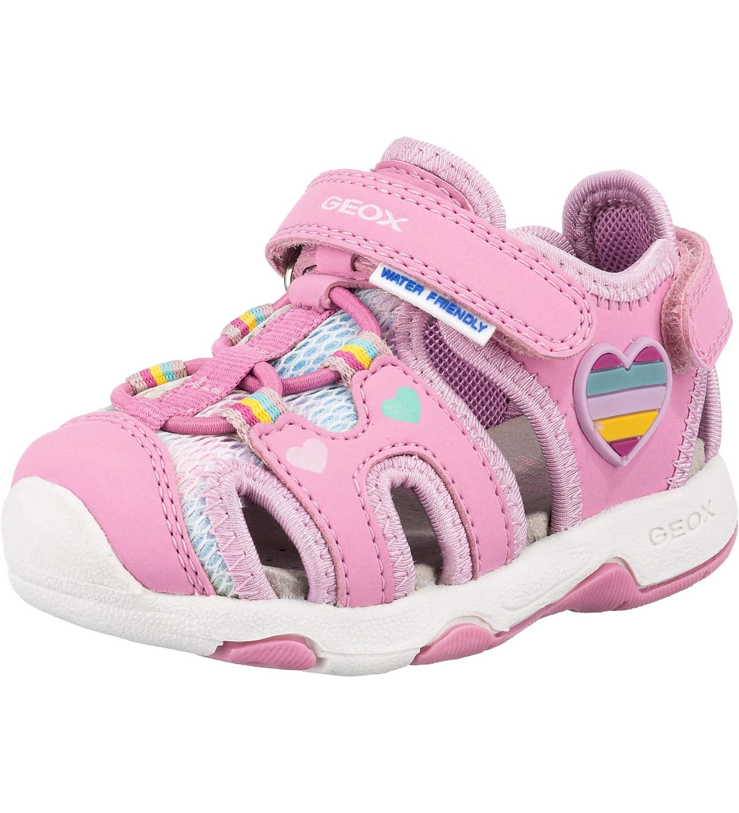 Geox Baby Girl's Pink Multicolour Sandal - Size 7.5 UK | Breathable & Stylish - Buy Online on GoSupps.com