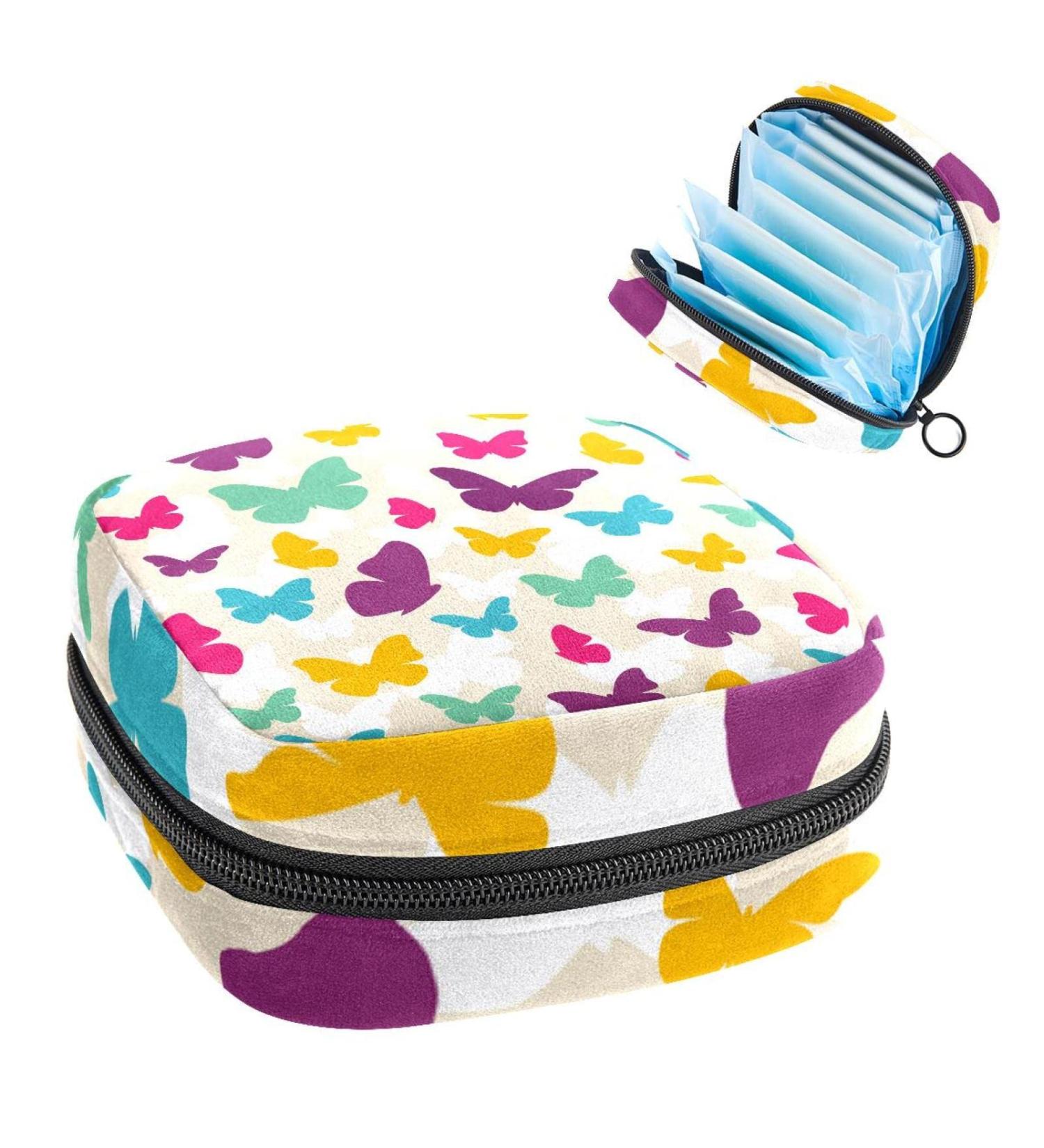 Buy Women's Bonds Storage Pockets Stillpad Halter - Colorful Butterflies Portable Period Kit Bag | Feminine Products for Girls - Buy Online on GoSupps.com