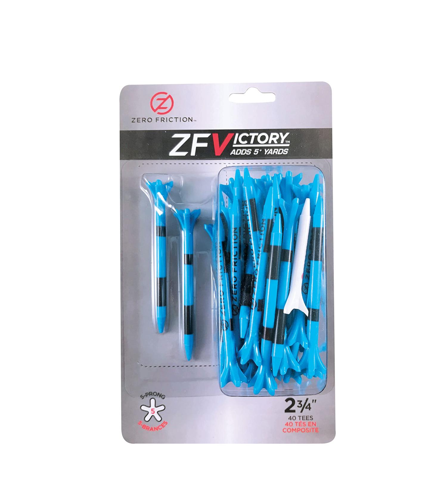 Zero Friction Victory 5-Prong Golf Tees 2 3/4 Blue - Enhanced Stability for Better Performance - Buy Online on GoSupps.com