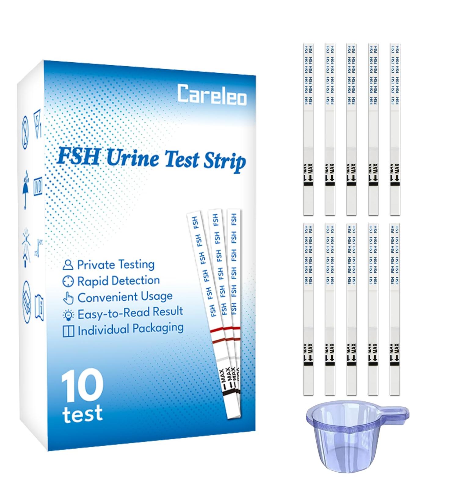 FSH Urine Rapid Test Strip | Accurate Menopause Test at Home - Fast & Reliable Results - Buy Online on GoSupps.com