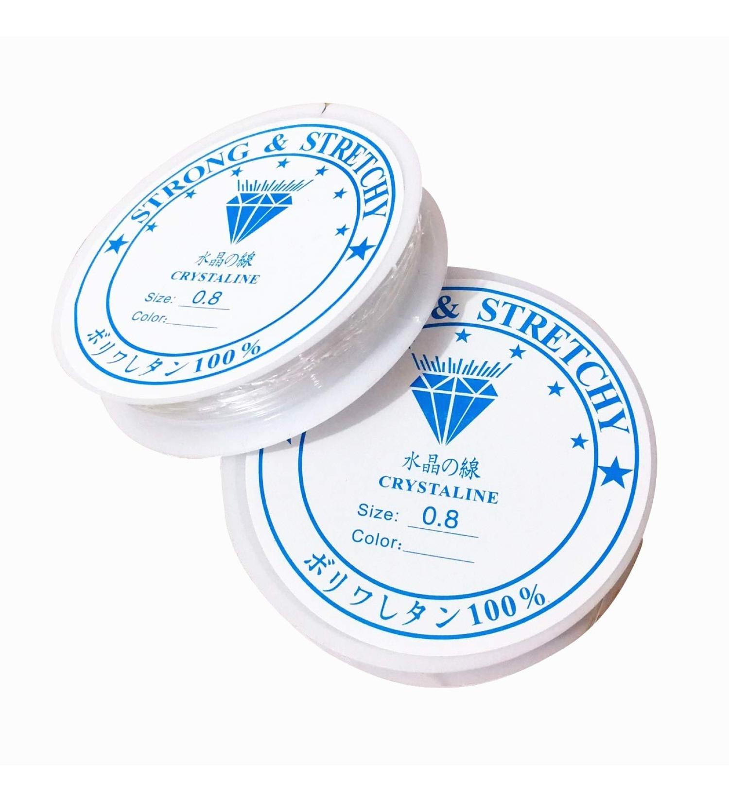 Amaney 0.8mm White Elastic Bracelet String for Jewelry Making - Buy Online on GoSupps.com