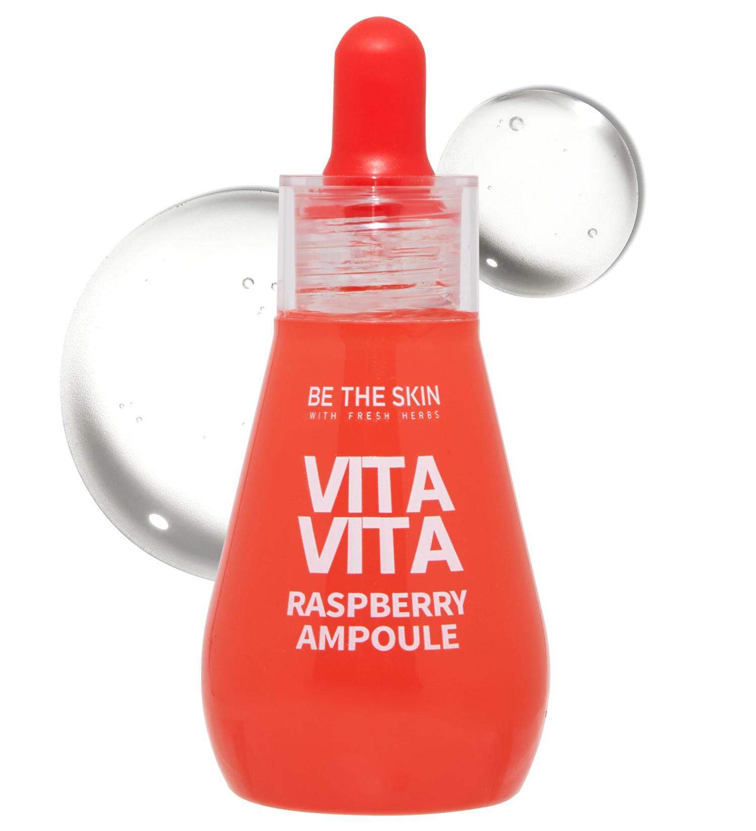 BE THE SKIN Vitavita Raspberry Ampoule - Radiance Boosting Face Serum for Even Skin Tone and Enhanced Elasticity with Niacinamide Vitamin C 11 Peptides 1.01 fl.oz. - Buy Online on GoSupps.com