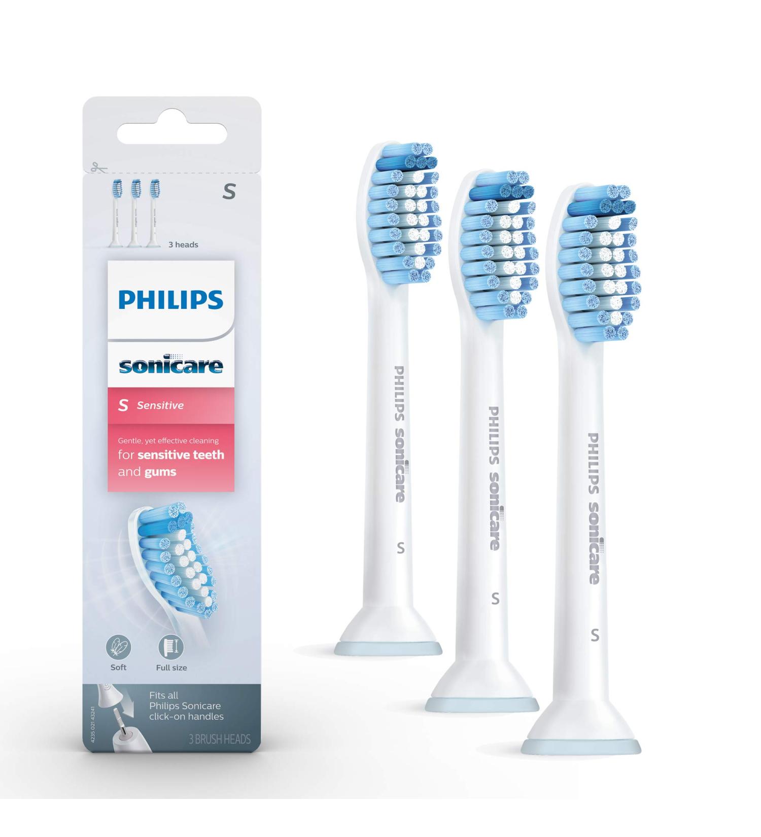 Philips Sonicare Ultra Soft Sensitive Brush Heads - 3 Pack - Buy Online on GoSupps.com