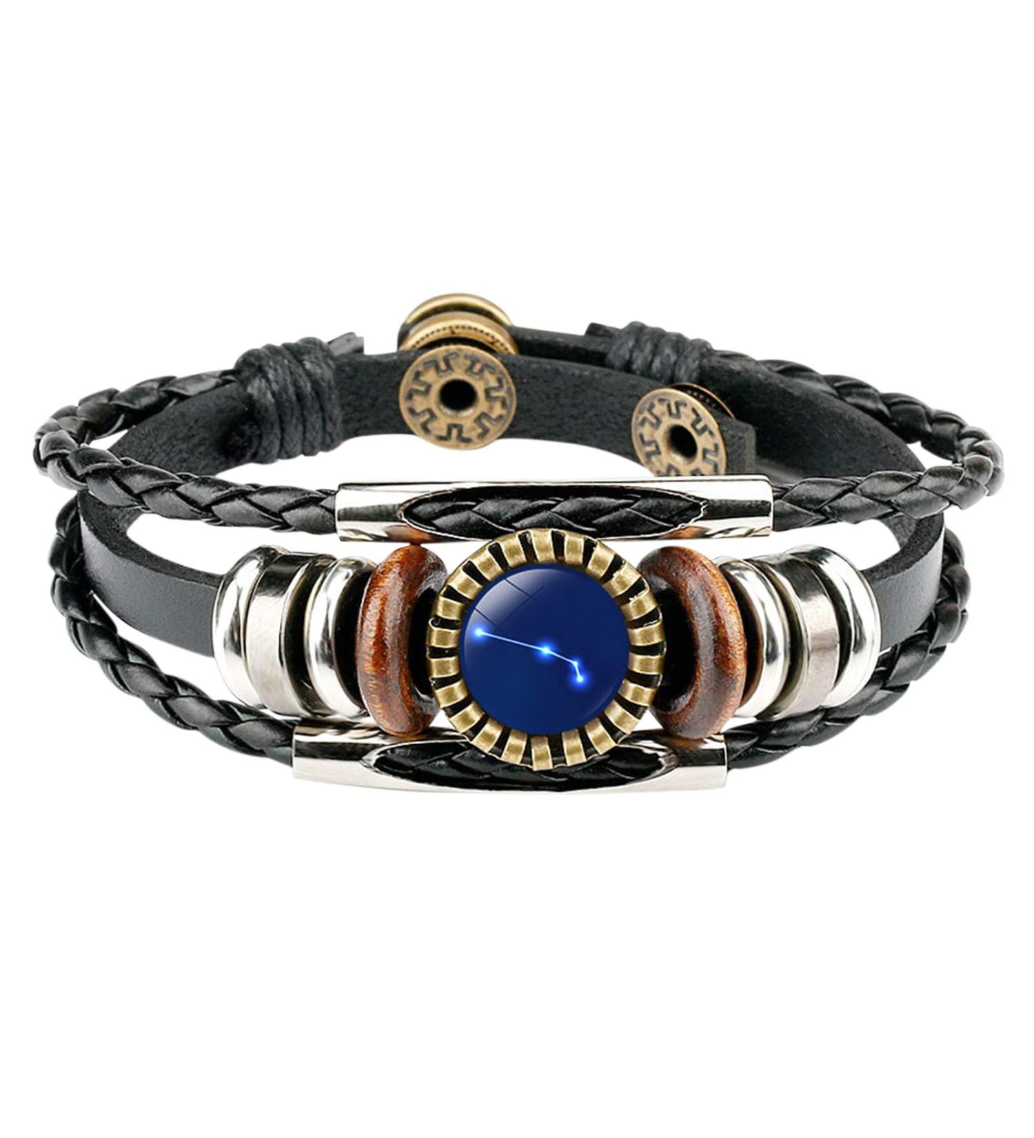 zxcvbnn Zodiac Signs Spirit Bracelet Handmade Woven Multilayer 12 Constellation Bracelets Adjustable Zodiac Pu Leather Jewelry Unisex Valentines Day Mothers Day Unique Gifts For Women Aries one size - Buy Online on GoSupps.com