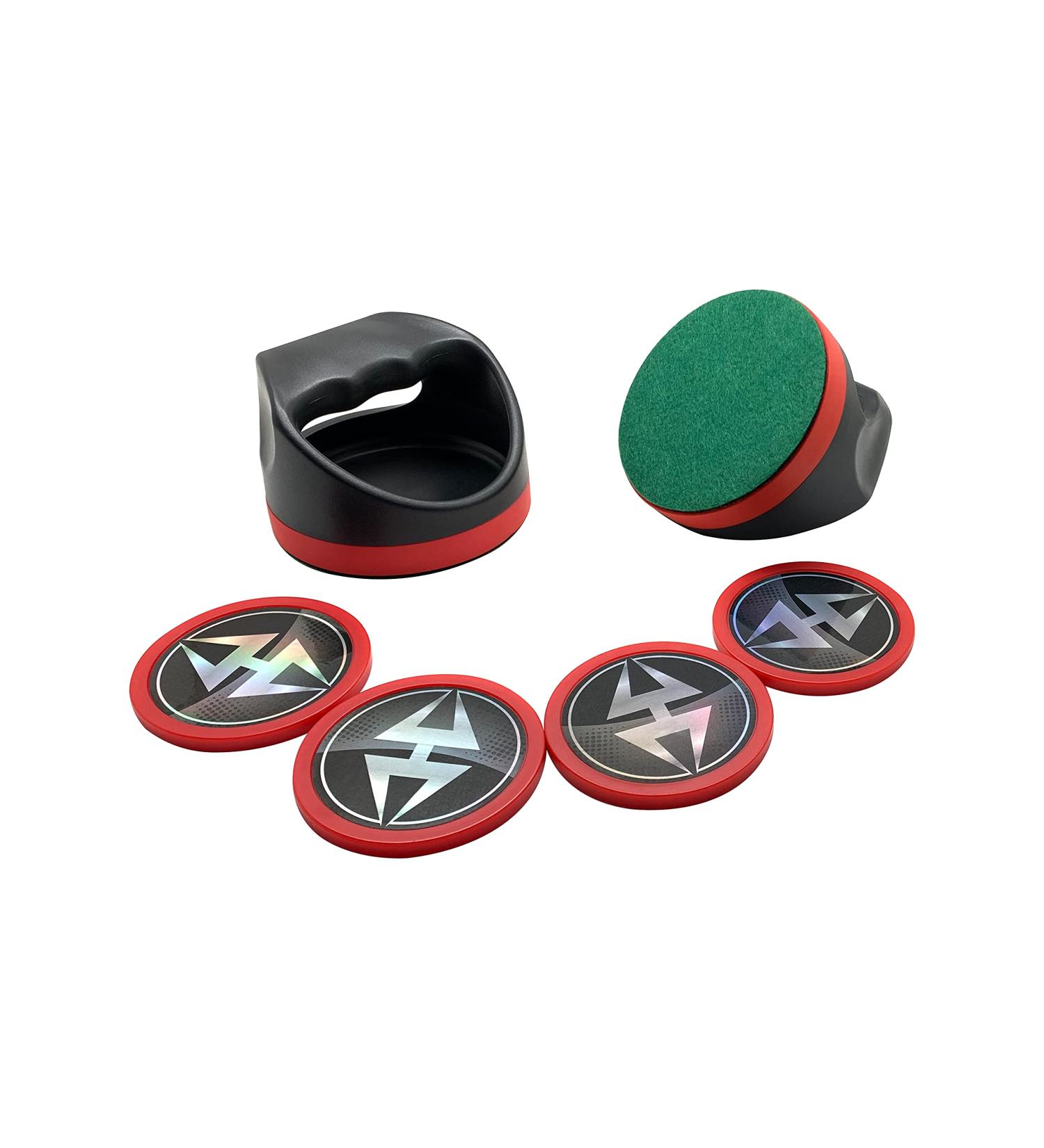 Hathaway Arcade Air Hockey Set - 4 Strikers, 3 Pucks - Black/Red - Buy Online on GoSupps.com