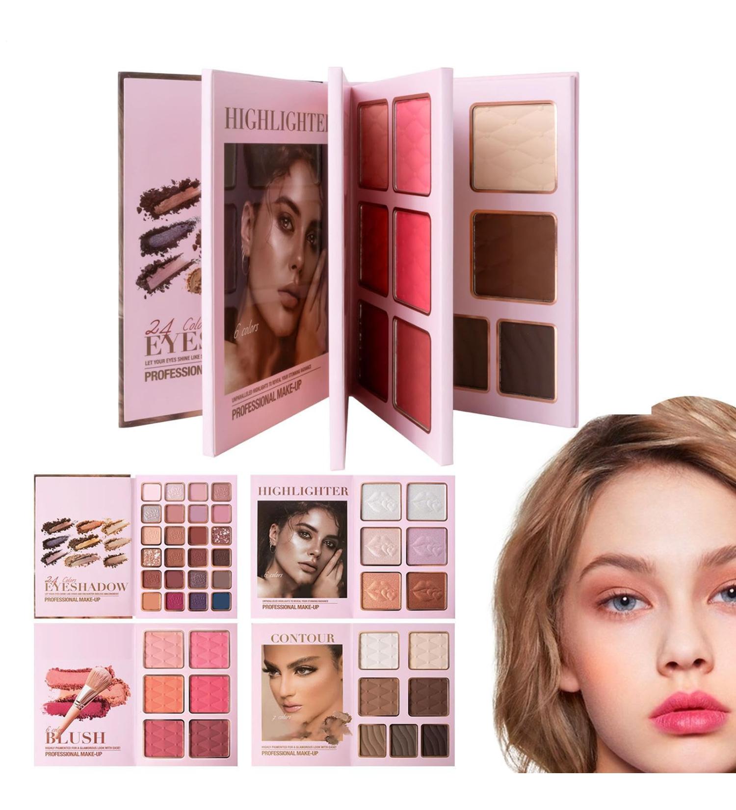 Palette de fards paupi res Palette de maquillage | Tons de fard joues mats et scintillants pour contouring et mise en vidence en un pour les mariages anniversaires soir es en club - Buy Online on GoSupps.com