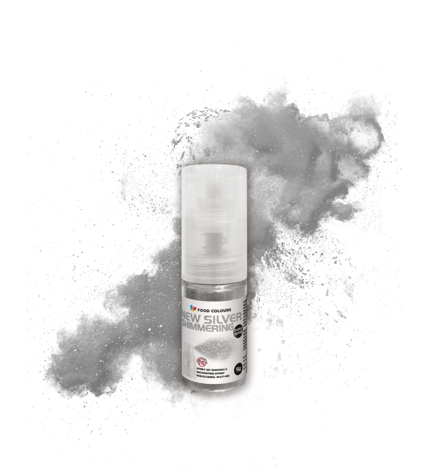 Edible Glitter Spray - New Silver 5G Food Coloring for Cakes Creams & Drinks | Metallic Effect Glitter Dye - Buy Online on GoSupps.com