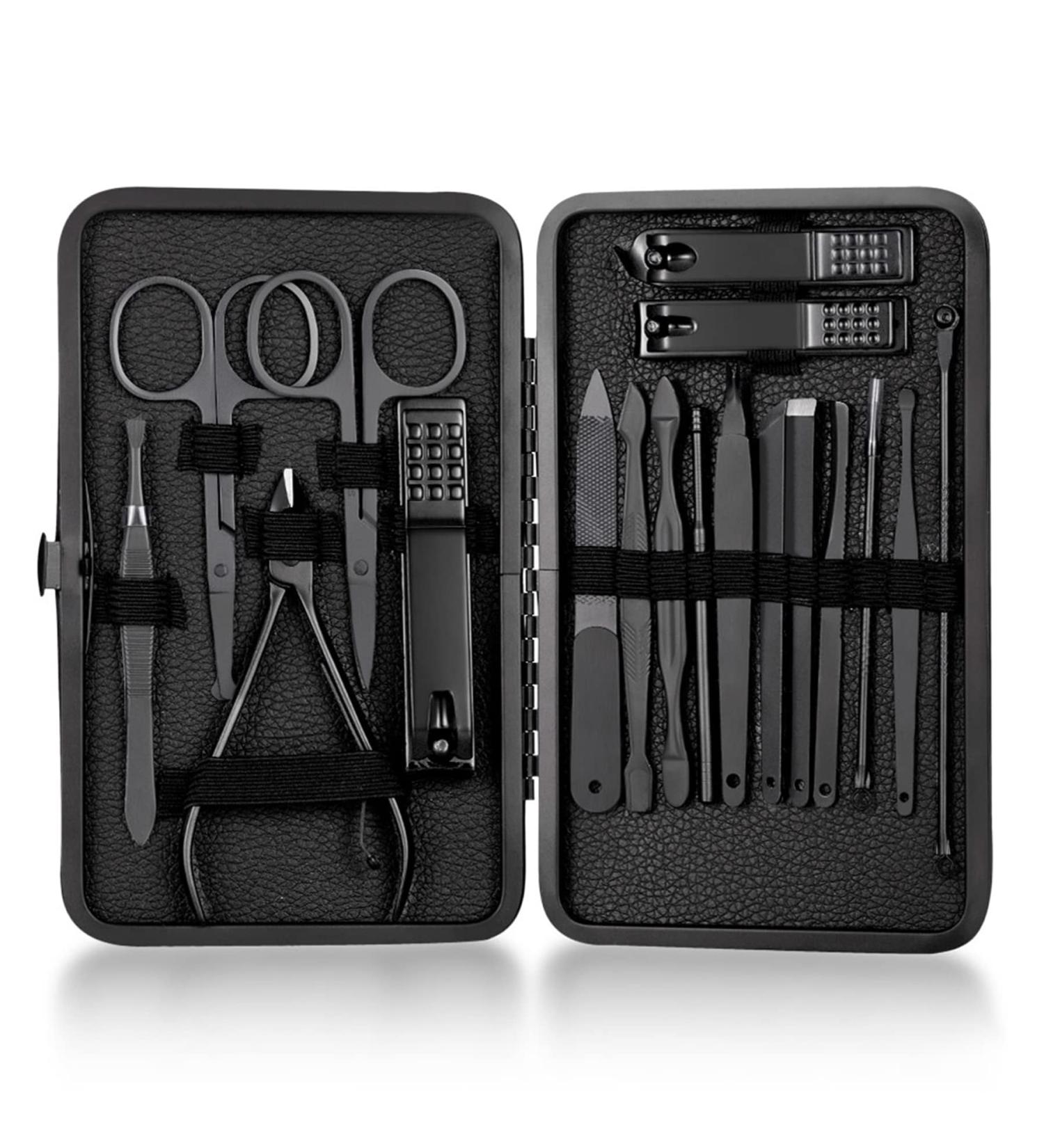 Professional Nail Clippers Manicure Set for Thick Nails - Cuticle Remover and Toe Nail Care - Pedicure Kit for Men and Women - Portable Travel Tool - Buy Online on GoSupps.com