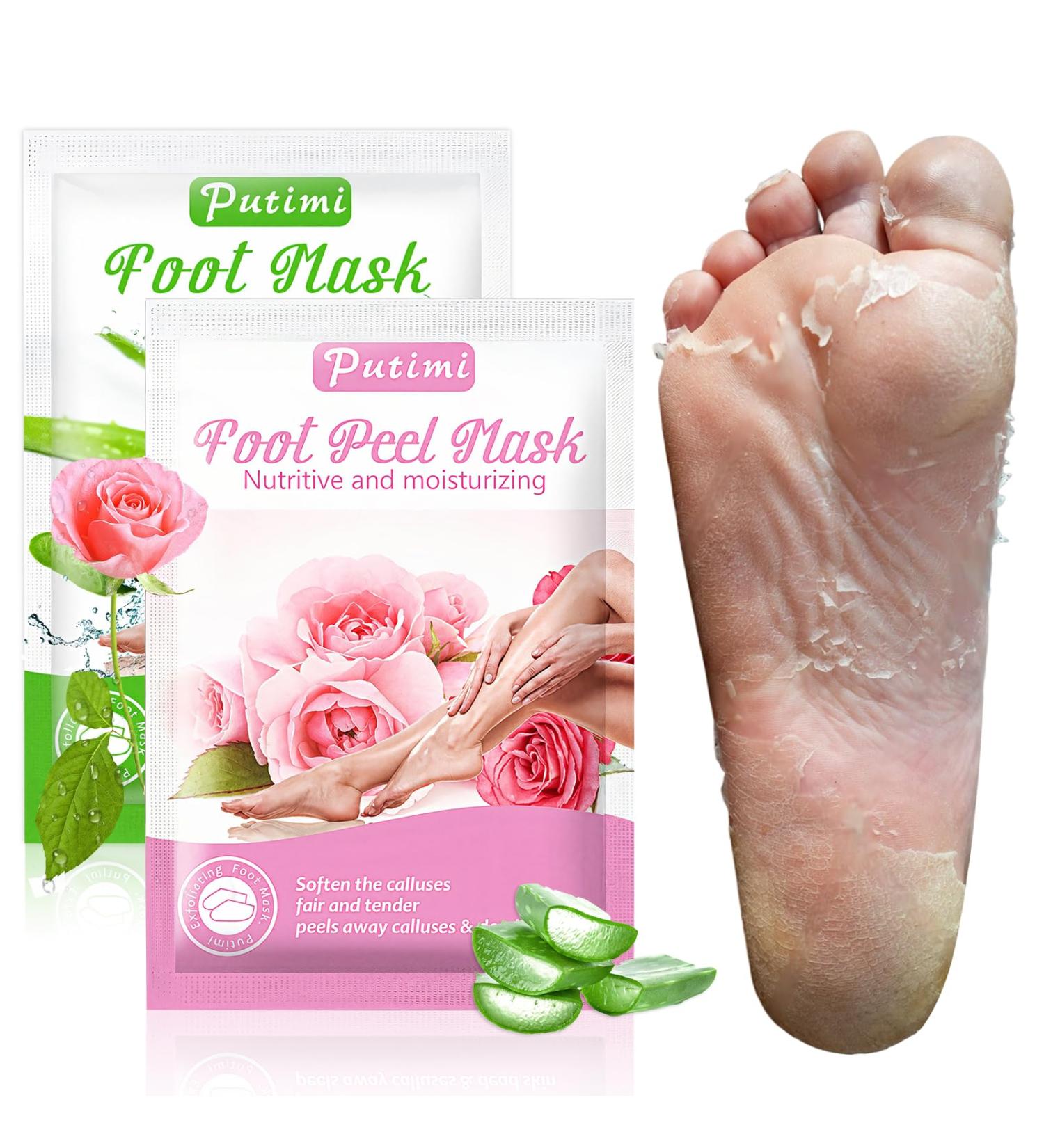 2 Paires Masque Pieds Peeling Exfoliant Action Exfoliante Douce Talons et Peau Morte S che pour des Pieds Doux Hydratation Prolong e Masque hydratant pour les pieds (Rose/Aloe) JMLHMG200 - Buy Online on GoSupps.com