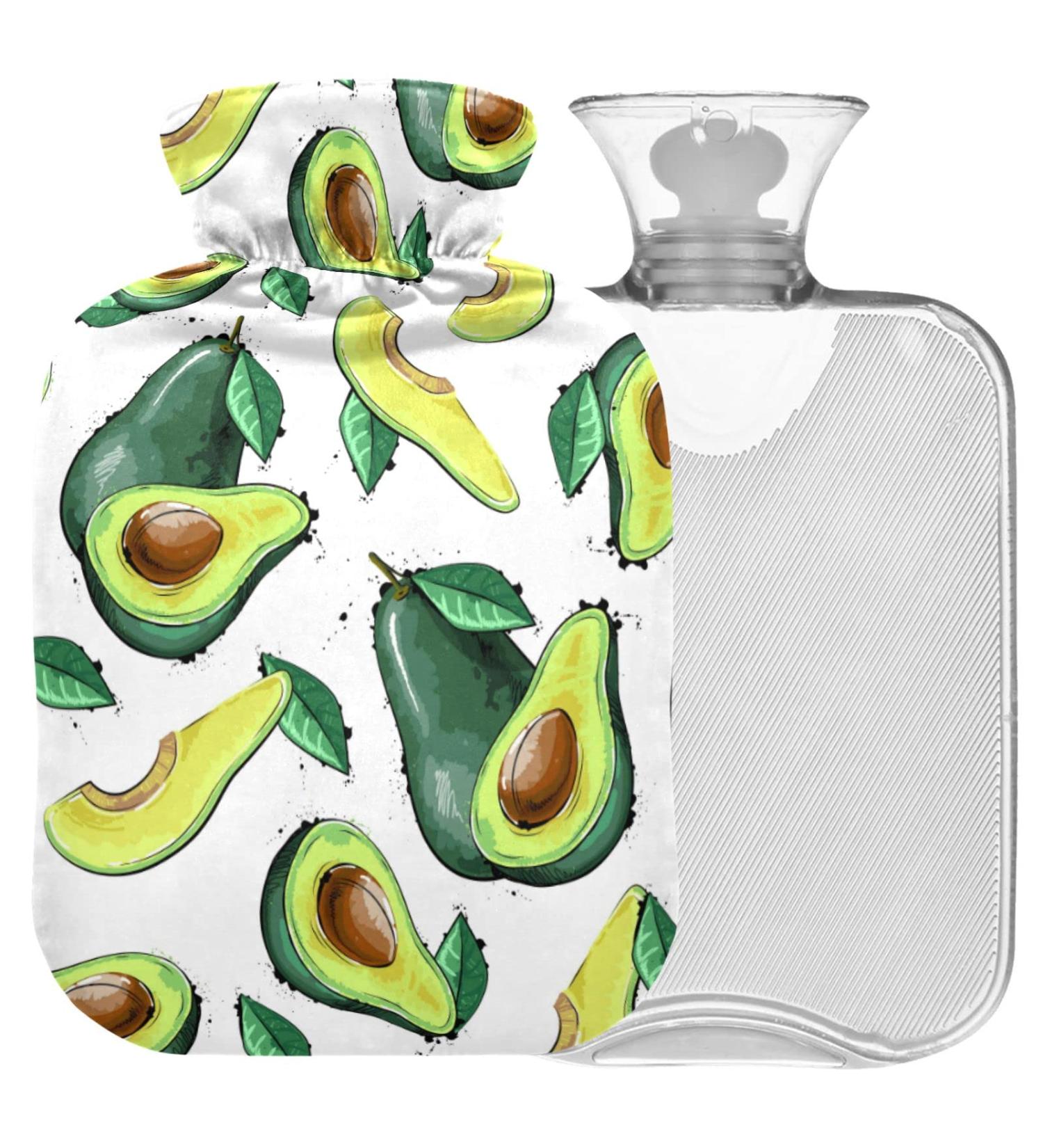 NAANLE 1L Watercolor Disk Heat Bottle with Cover | Transparent Hot Water Bottle for Pain Relief & Therapy - Buy Online on GoSupps.com
