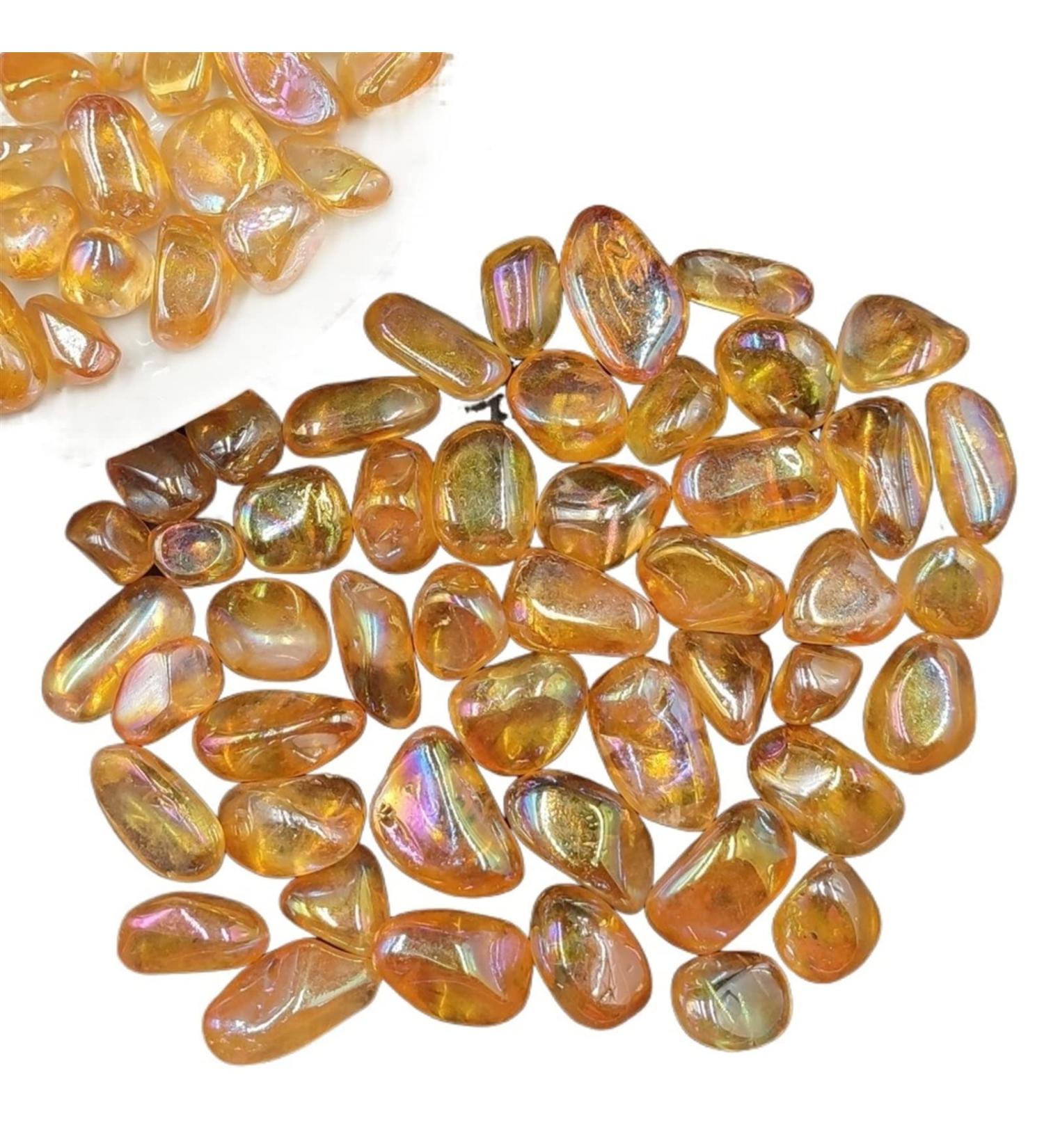 100g Bulk Yellow Titanium Aura Electroplated Natural Clear Quartz Crystal Tumbled Stones Minerals Home Decor Gift Crystal Natural Luster (Color : Orange Clear Tumbled Size : 100g Bulk) 100g Bulk Orange Clear Tumbled - Buy Online on GoSupps.com