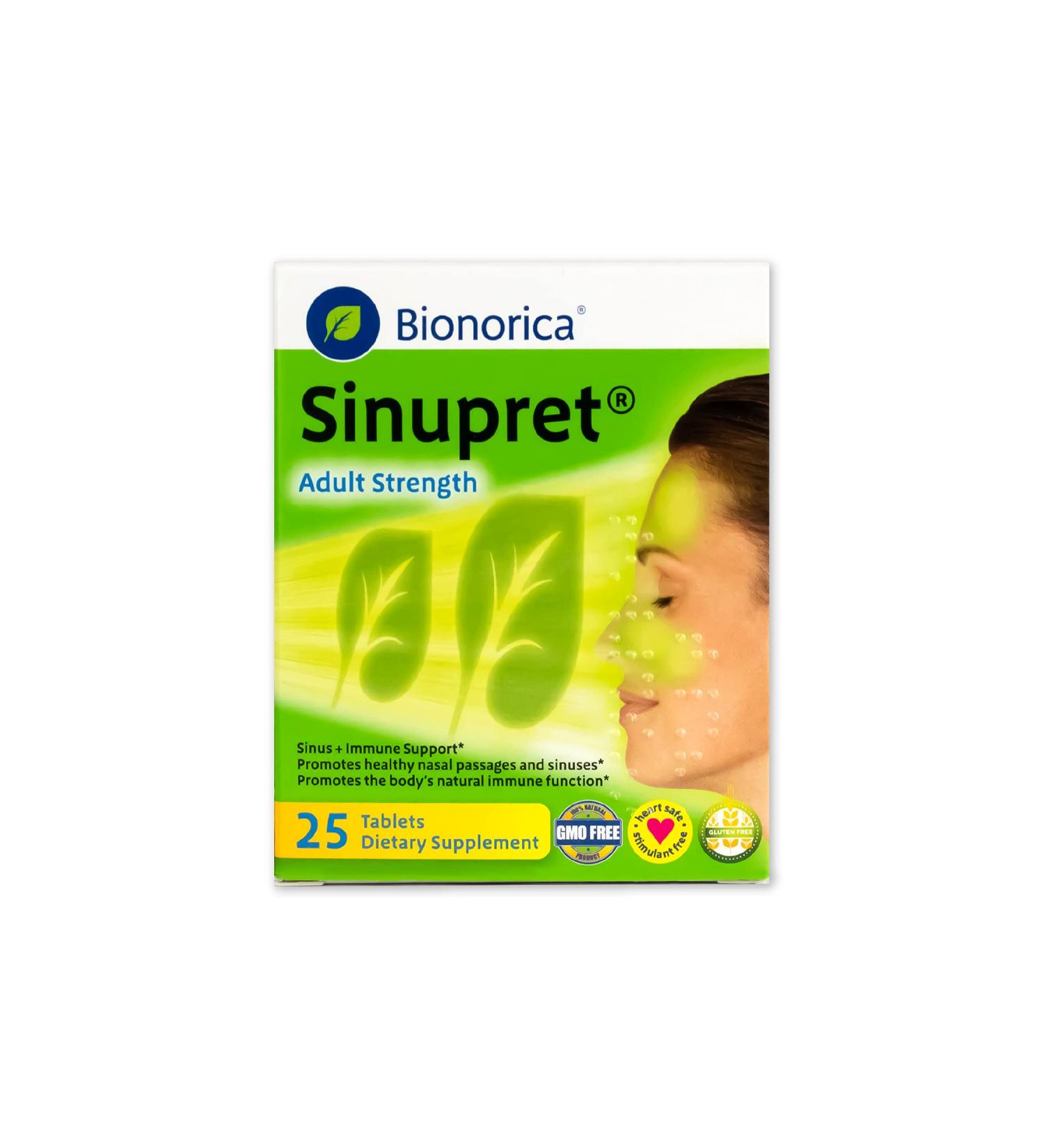Sinupret Adult Strength Sinus + Immune Support Herbal Supplement - 25 Tablets - Buy Online on GoSupps.com