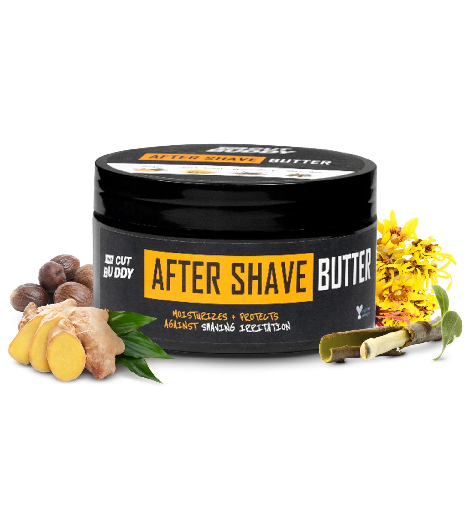 The Cut Buddy After Shave Butter | Moisturizer & Razor Bump Defense | Witch Hazel Shea Butter Ginger | Shark Tank Featured | 8 Fl Oz | International Shipping Available - Buy Online on GoSupps.com
