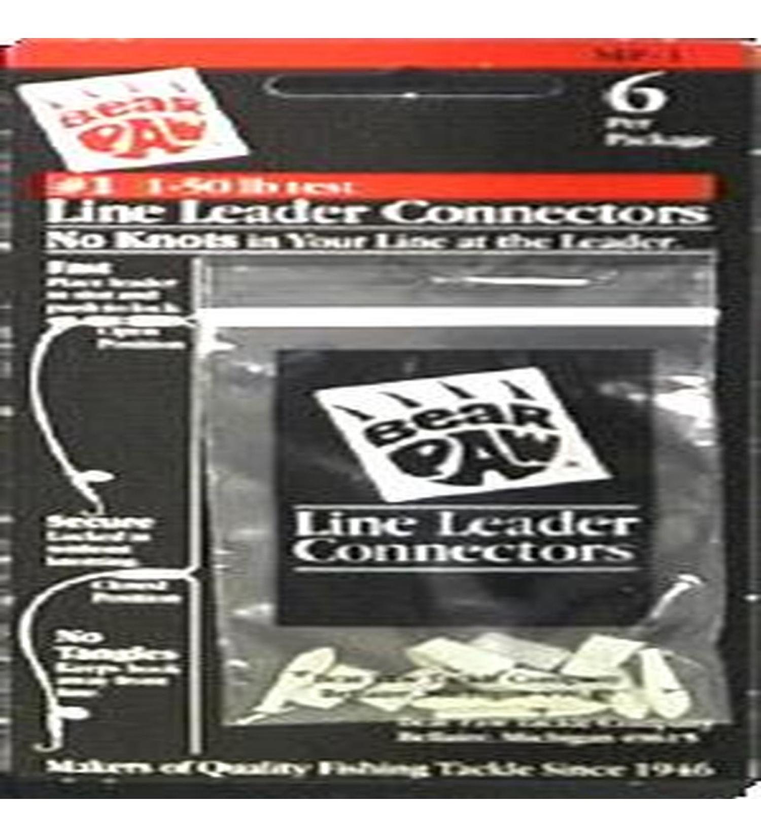 Bear Paw MP1 Leader Connectors 1-50-Pound Line, 6-Pack