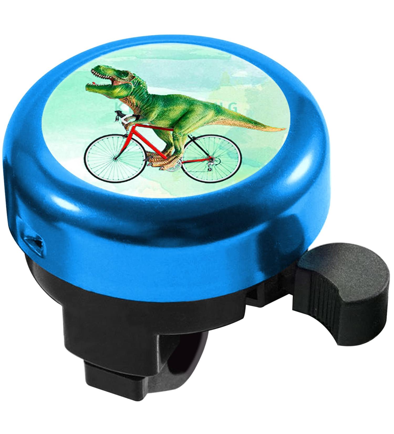 Shop Sangkoo Bicycle Bell for Racing & Cycling - Crisp Sound for Kids & Adults - Blue Tyrannosaurus Rex Design - Buy Online on GoSupps.com