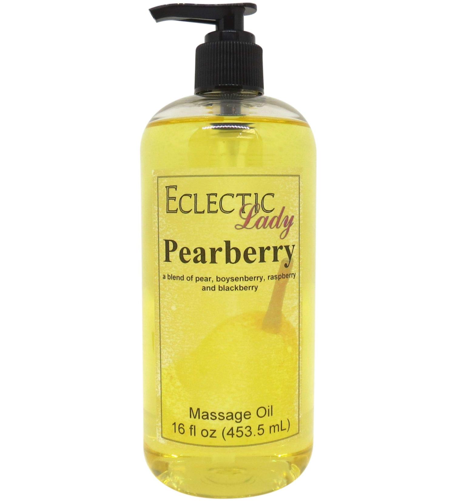 Pearberry Massage Oil 16 oz - Sweet Almond & Jojoba Oil Preservative Free Ideal for Aromatherapy & Relaxation - Shop Internationally - Buy Online on GoSupps.com