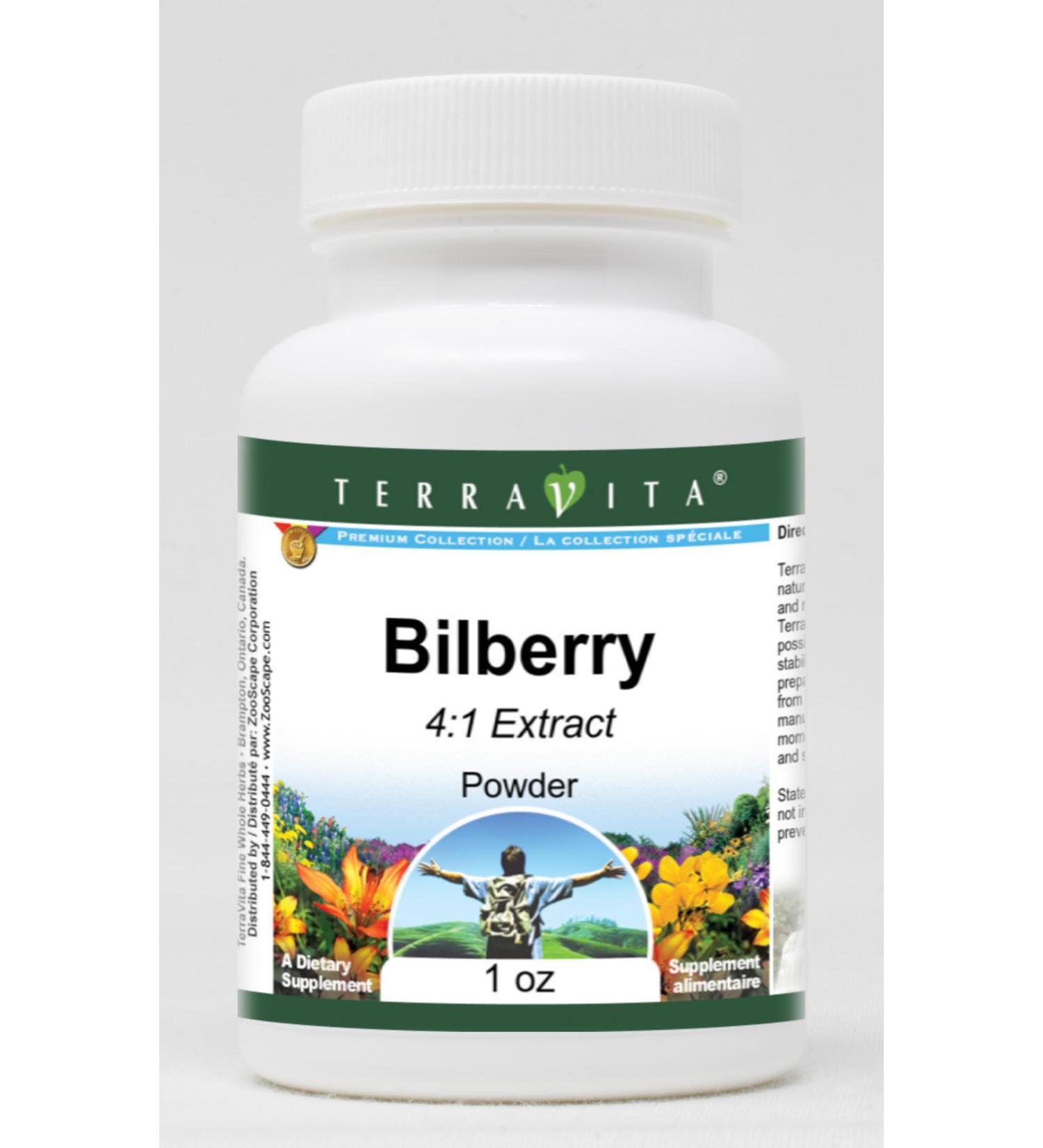 Bilberry 4:1 Extract Powder (1 oz ZIN: 513713) - 3 Pack - Buy Online on GoSupps.com
