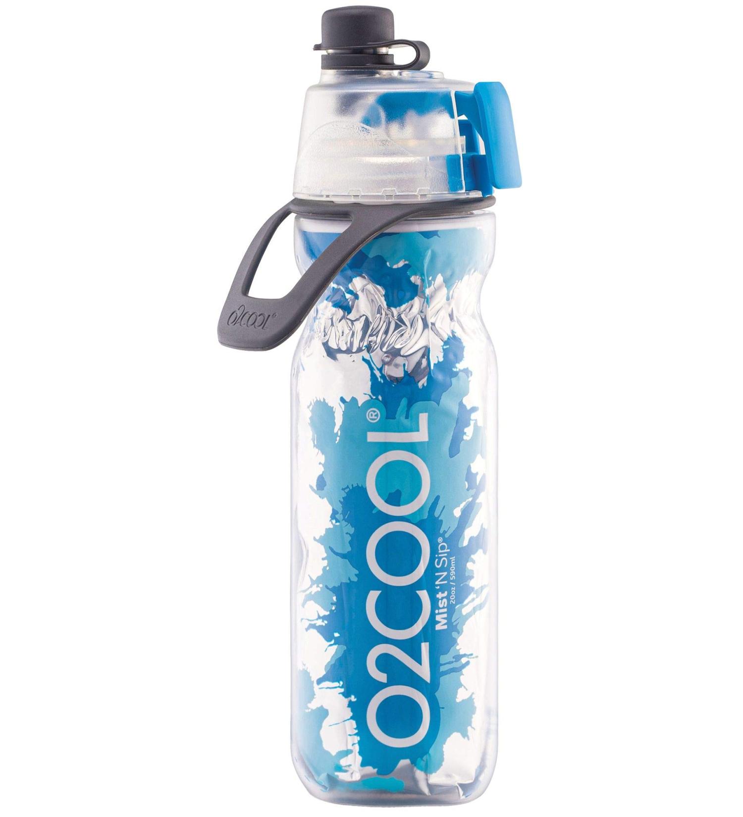 O2COOL Mist 'N Sip 2-in-1 Misting Water Bottle - 20 oz (Splash Blue) - Buy Online on GoSupps.com