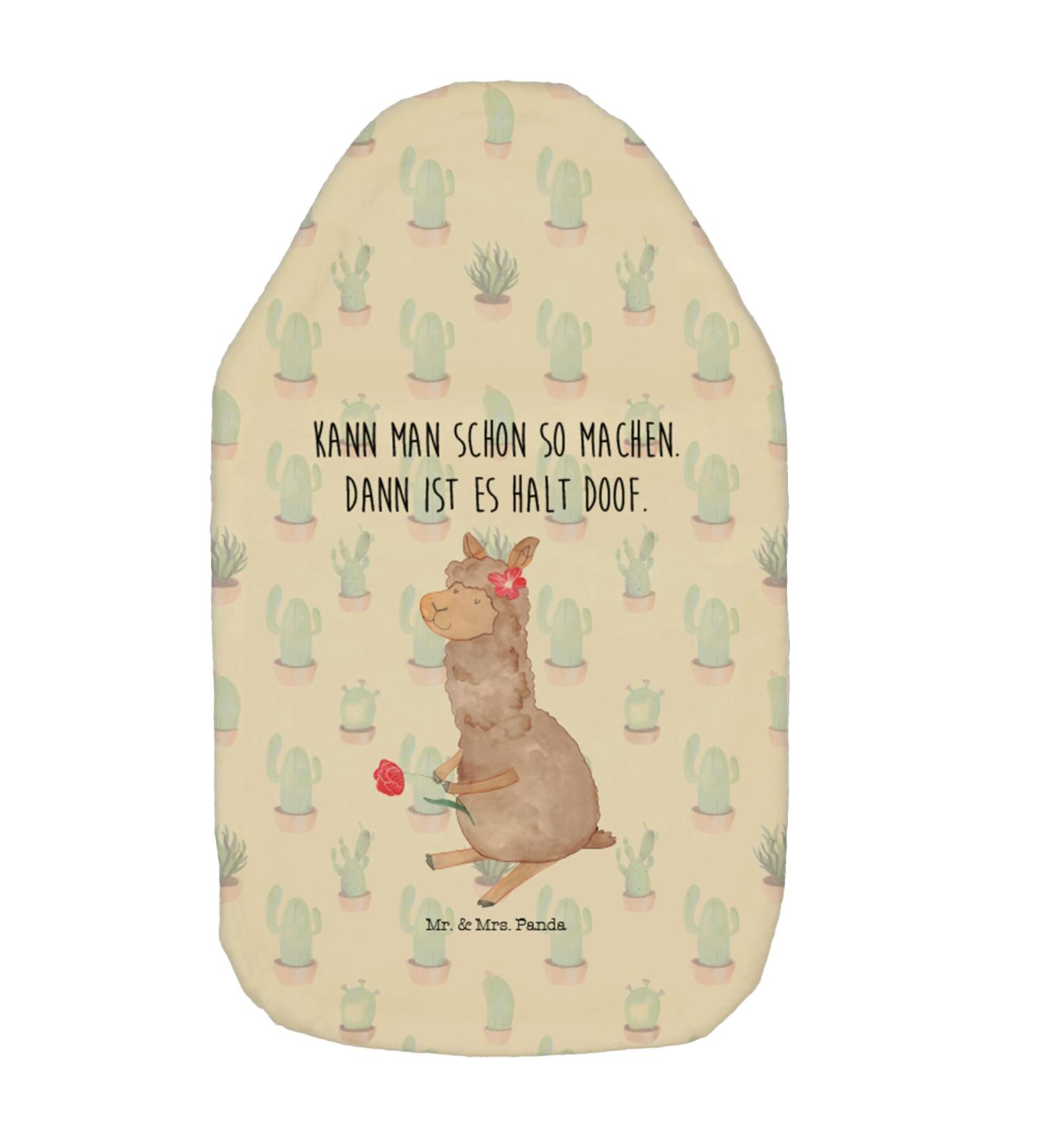 Mr. & Mrs. Panda Warm Bottle Alpaca Flower - Cozy Hot Water Bottle with Cover | Ideal Gift & Home Decor for Alpaca Lovers - Buy Online on GoSupps.com